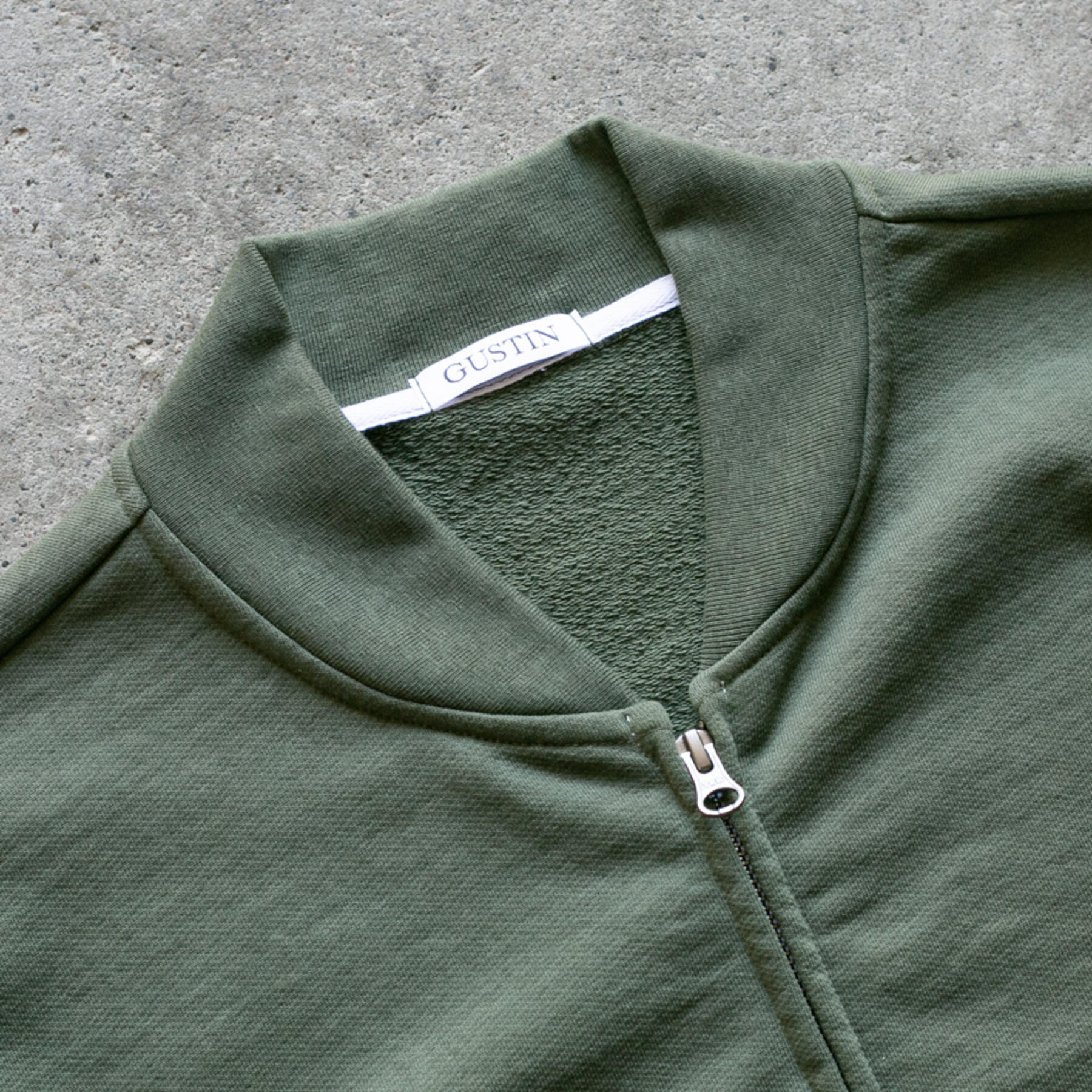 gustin french terry bomber - army