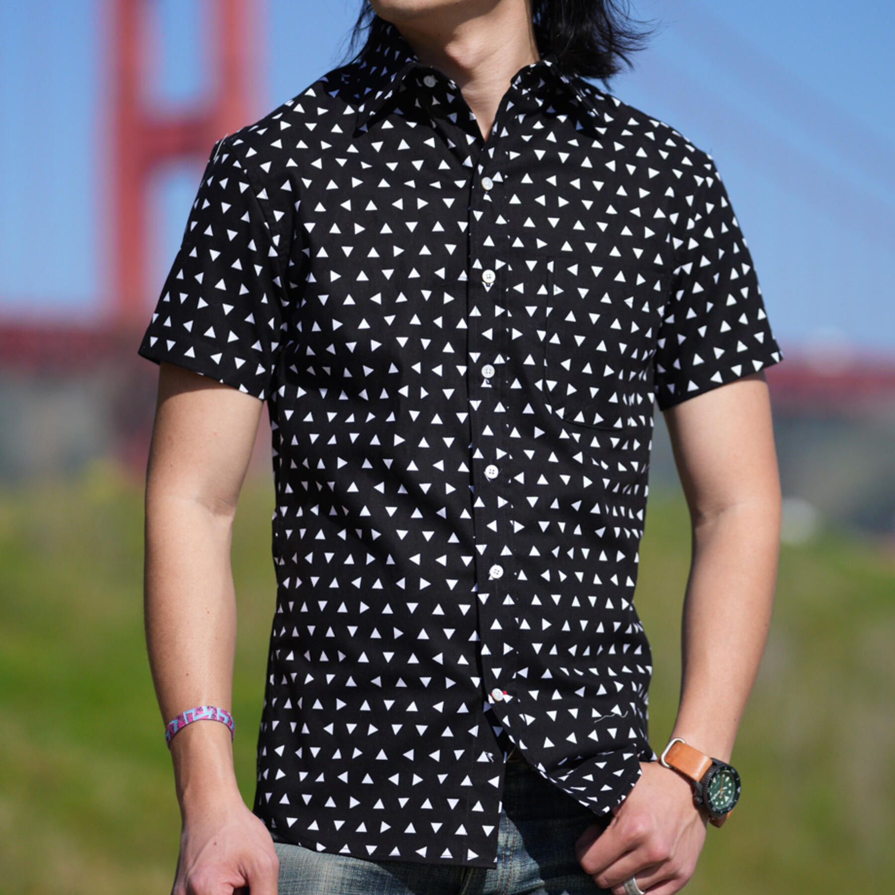 gustin #844 triangles short sleeve