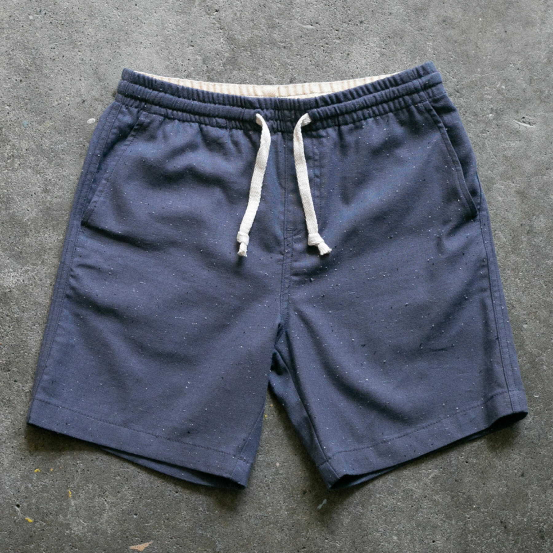 gustin #16 big nep drawstring short - blue dusk