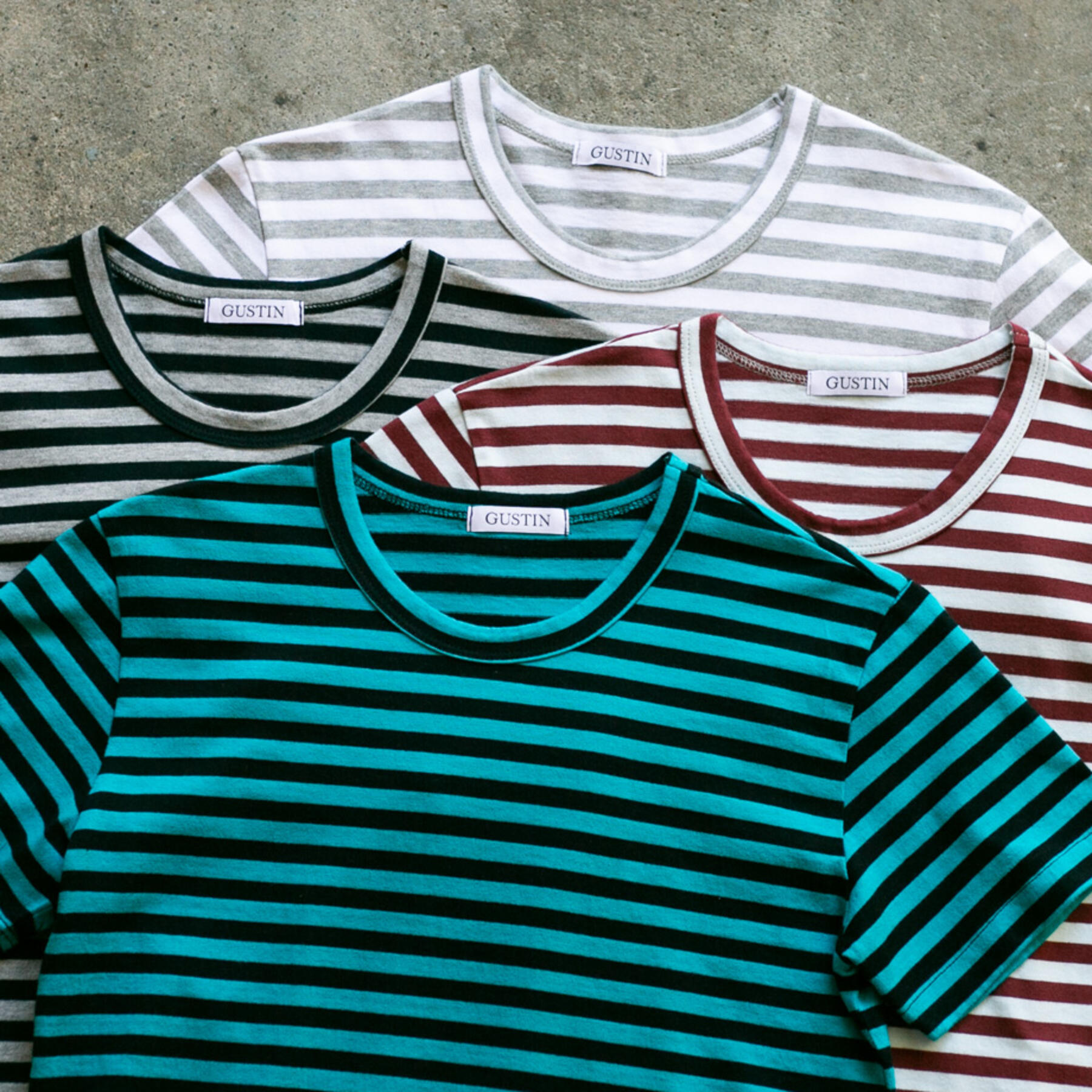 gustin japan stripe t-shirt 4 pack