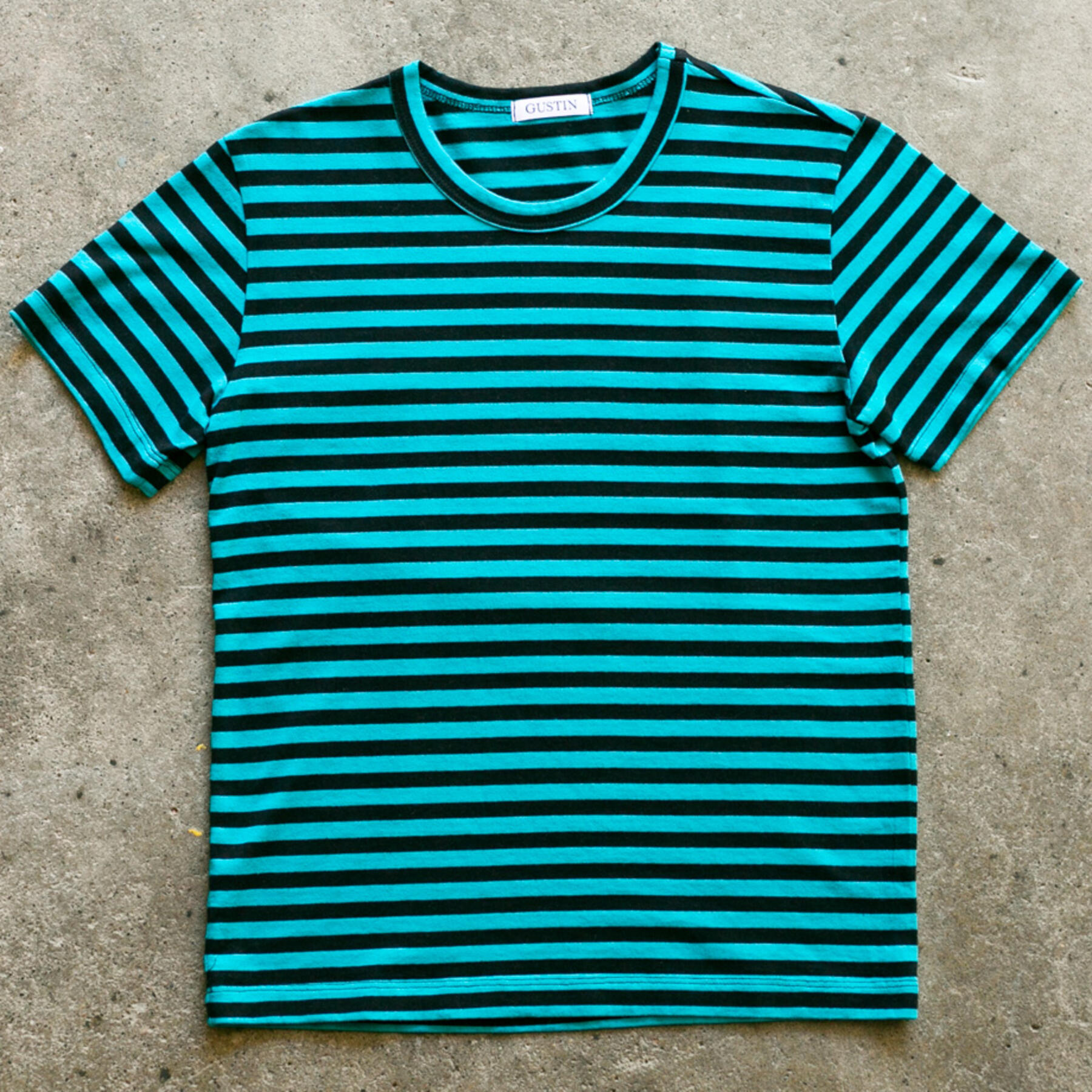 gustin japan stripe t-shirt - electric bluexblack
