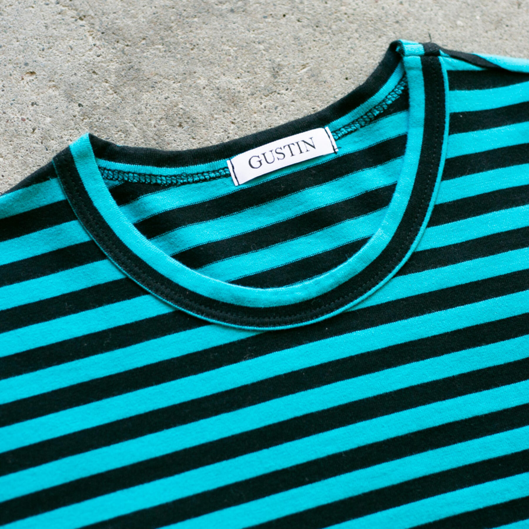 gustin japan stripe t-shirt - electric bluexblack