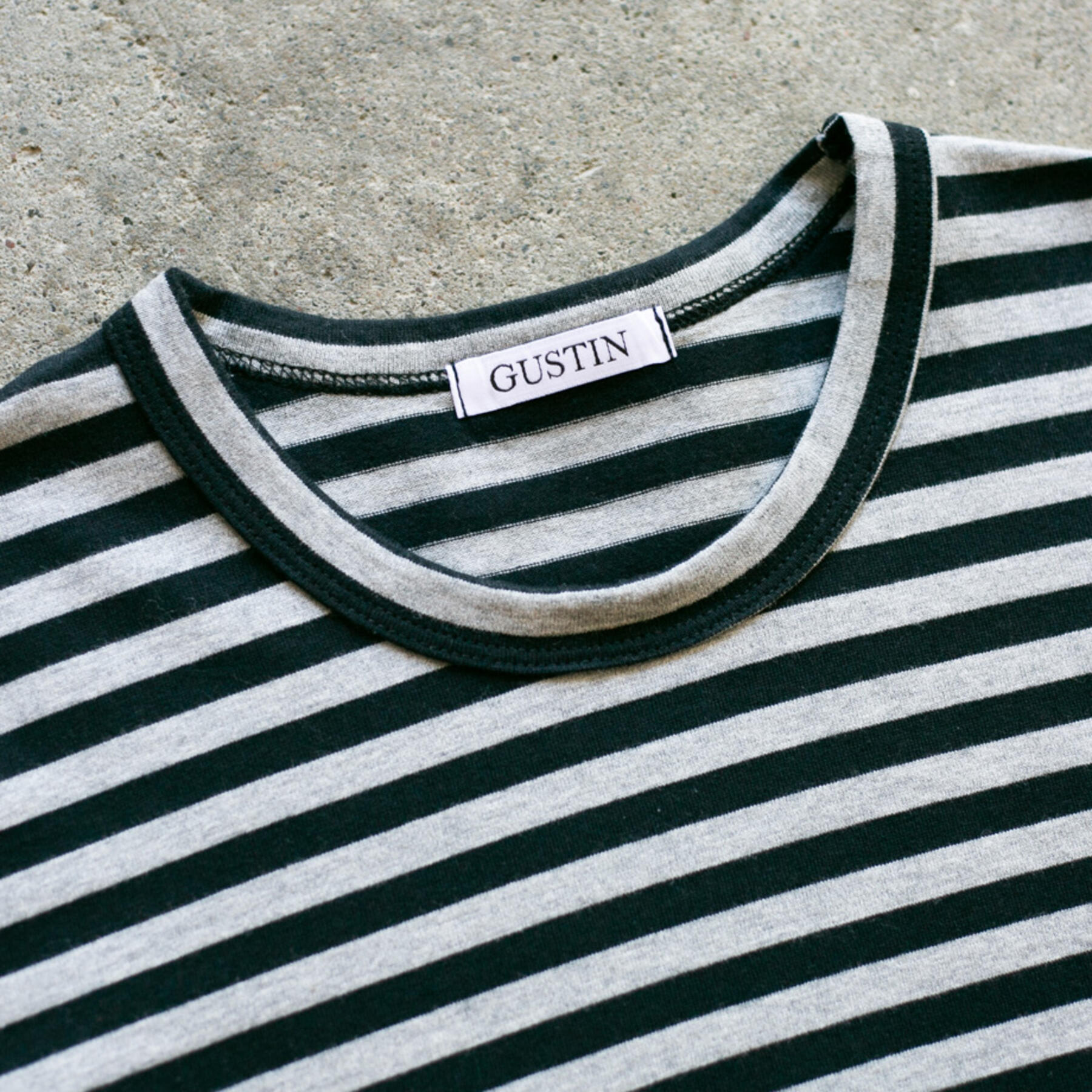 gustin japan stripe t-shirt - blackxheather