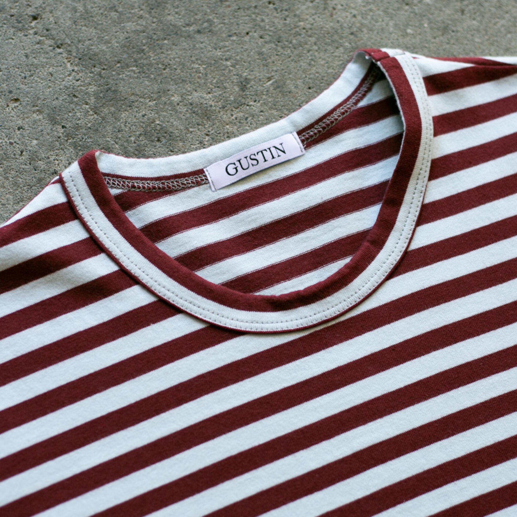 gustin japan stripe t-shirt - crimsonxpale stone