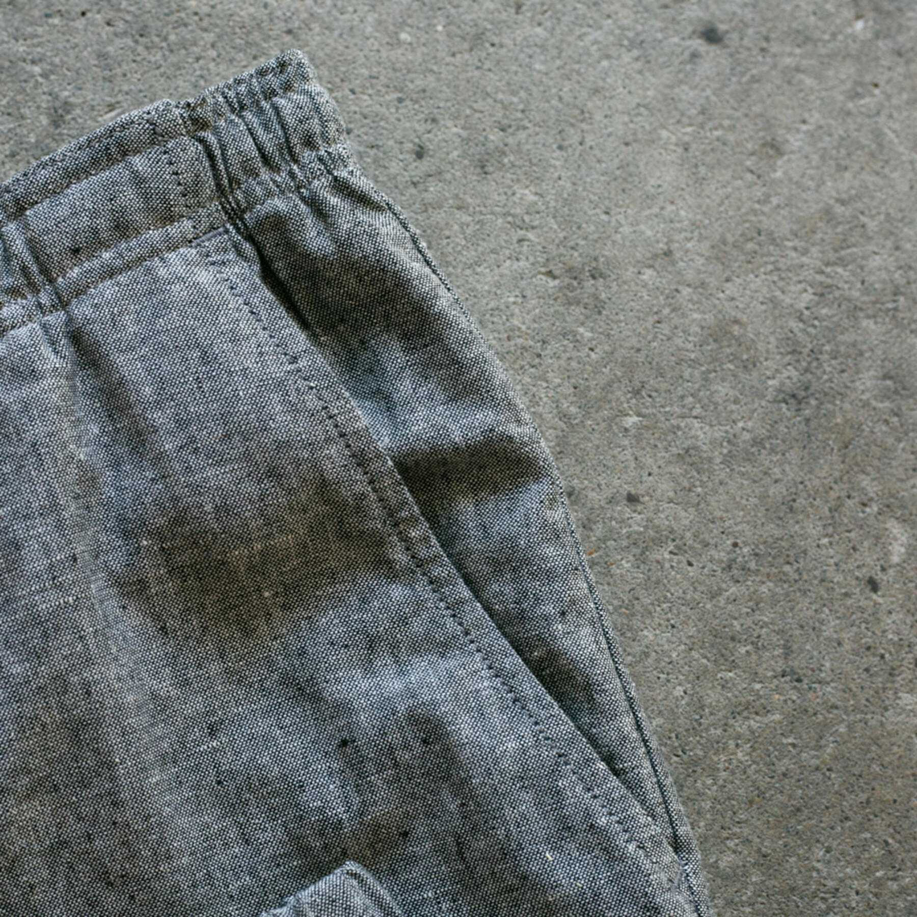 gustin linen chambray joggers - black