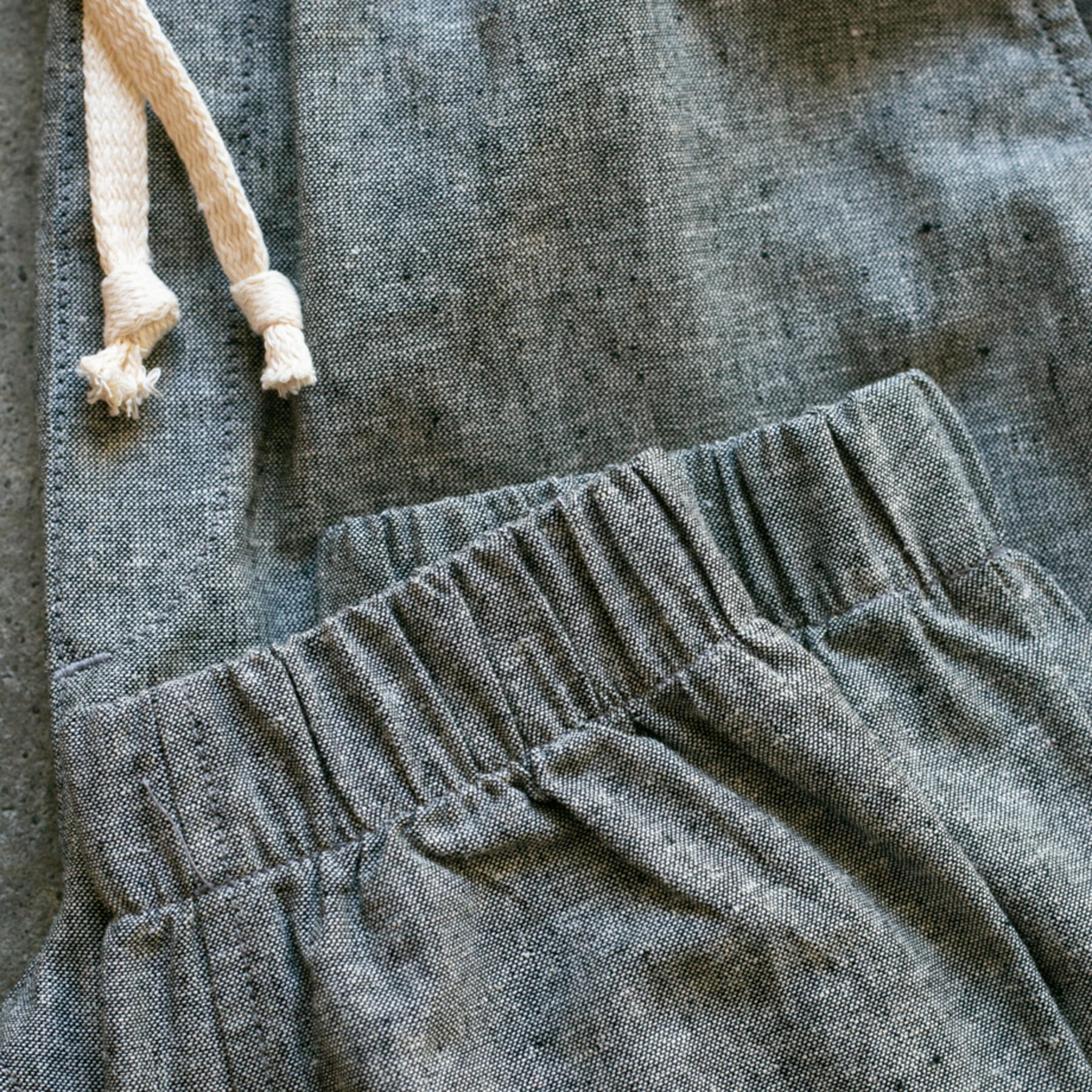 gustin linen chambray joggers - black