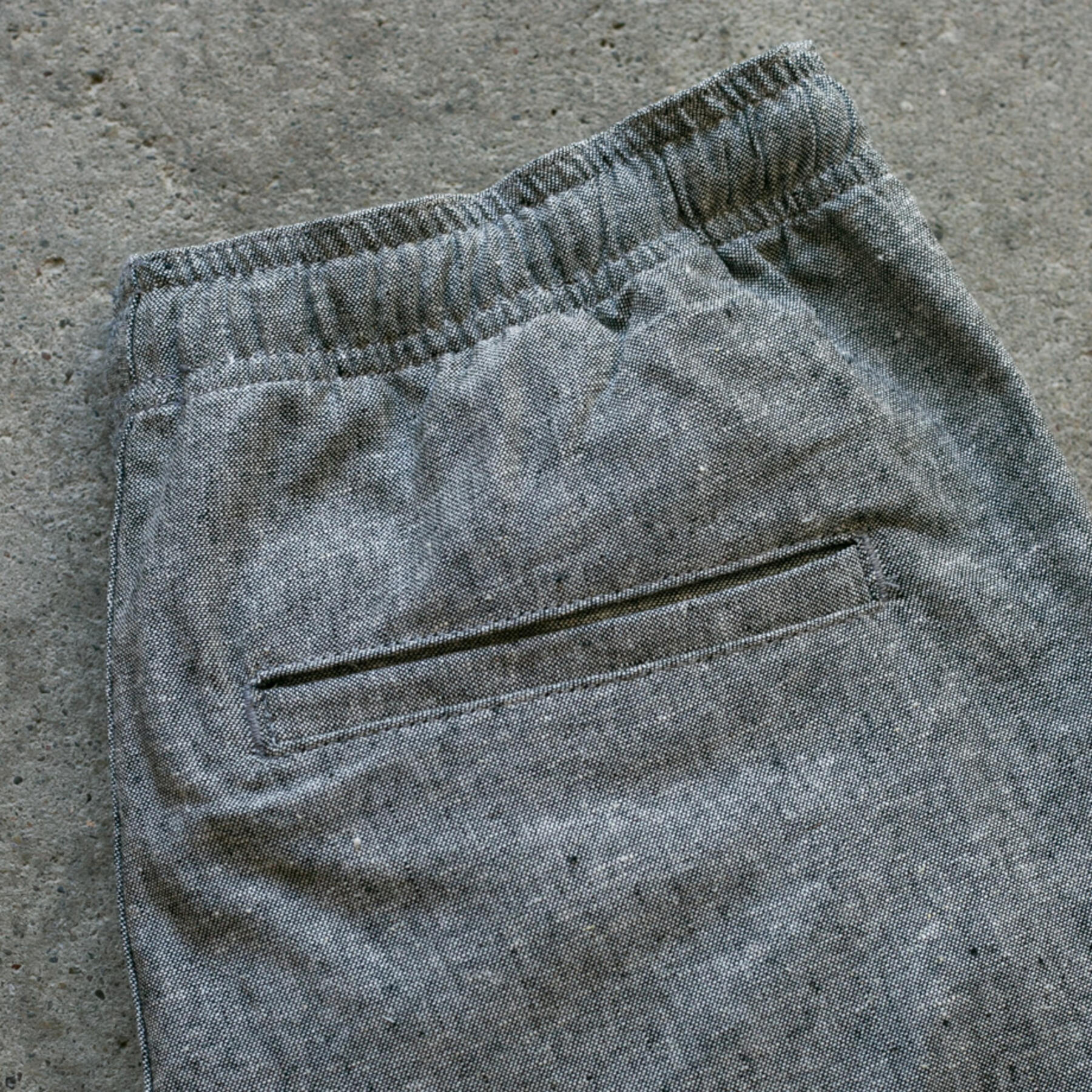 gustin linen chambray joggers - black