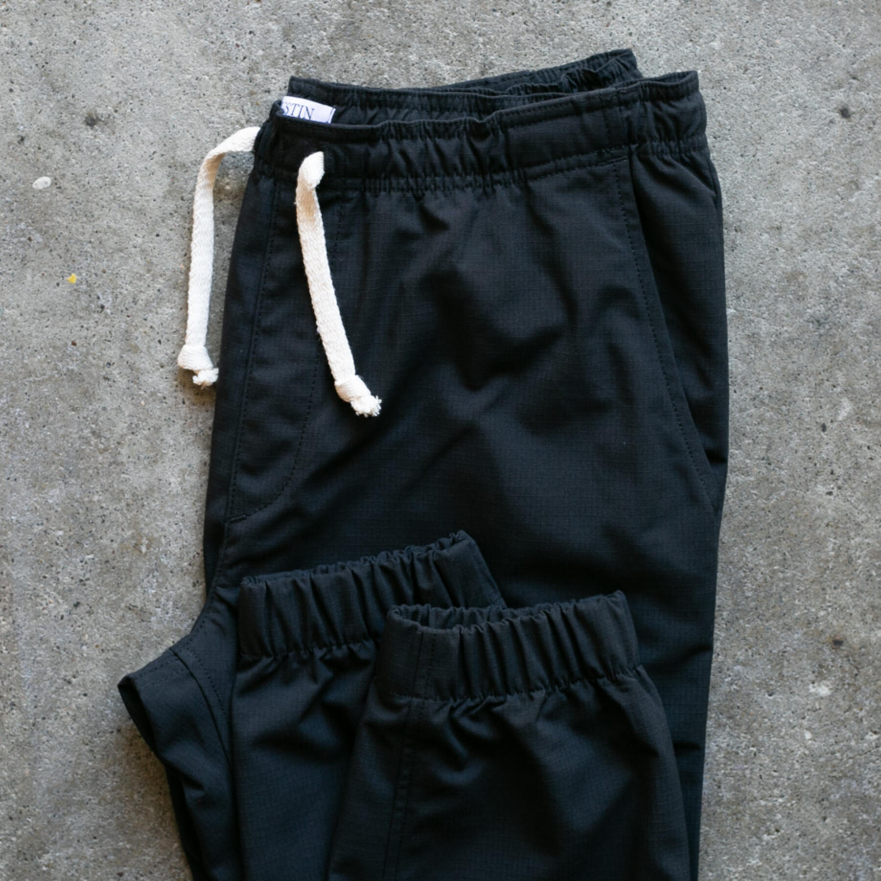 gustin stretch ripstop joggers - black