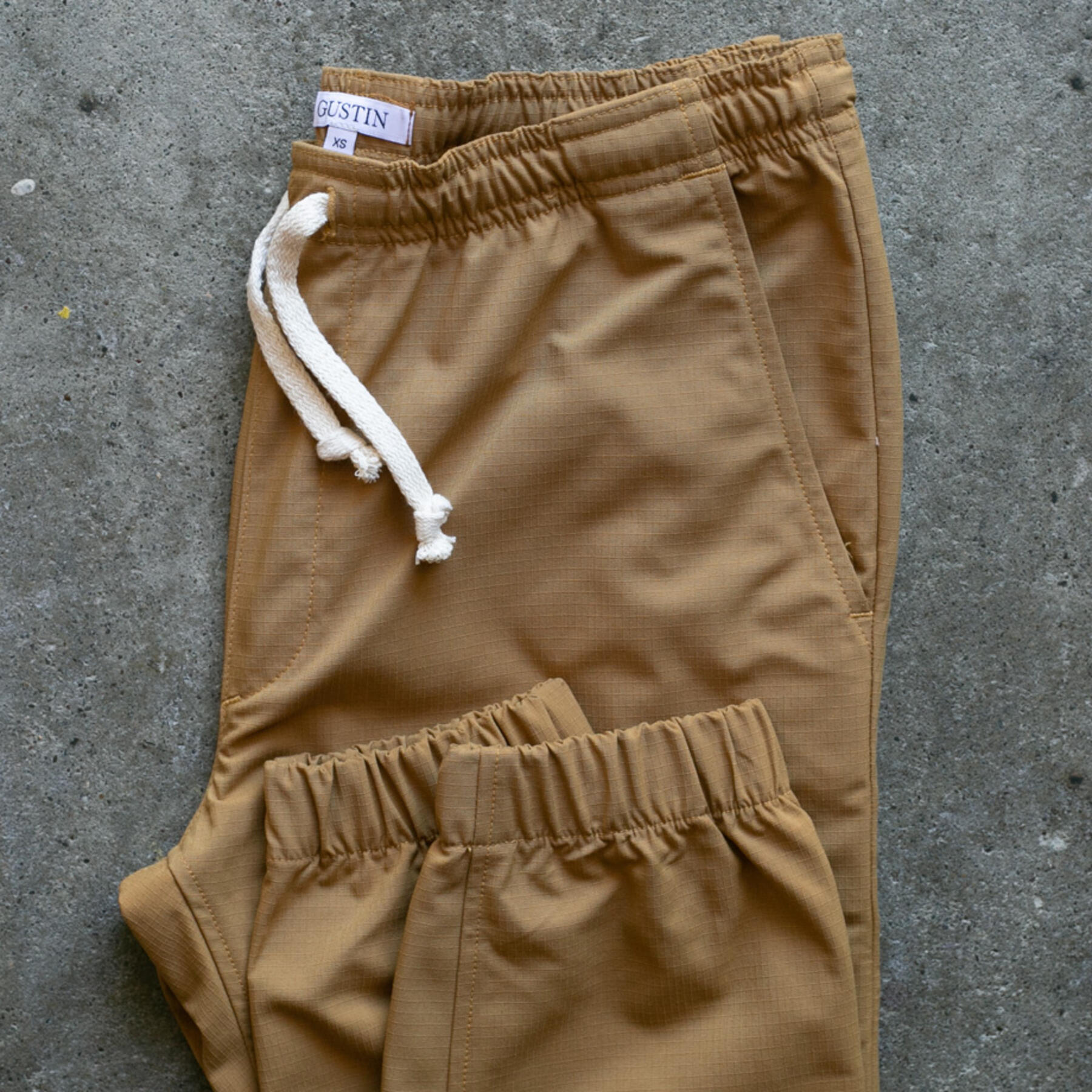 gustin stretch ripstop joggers - camel