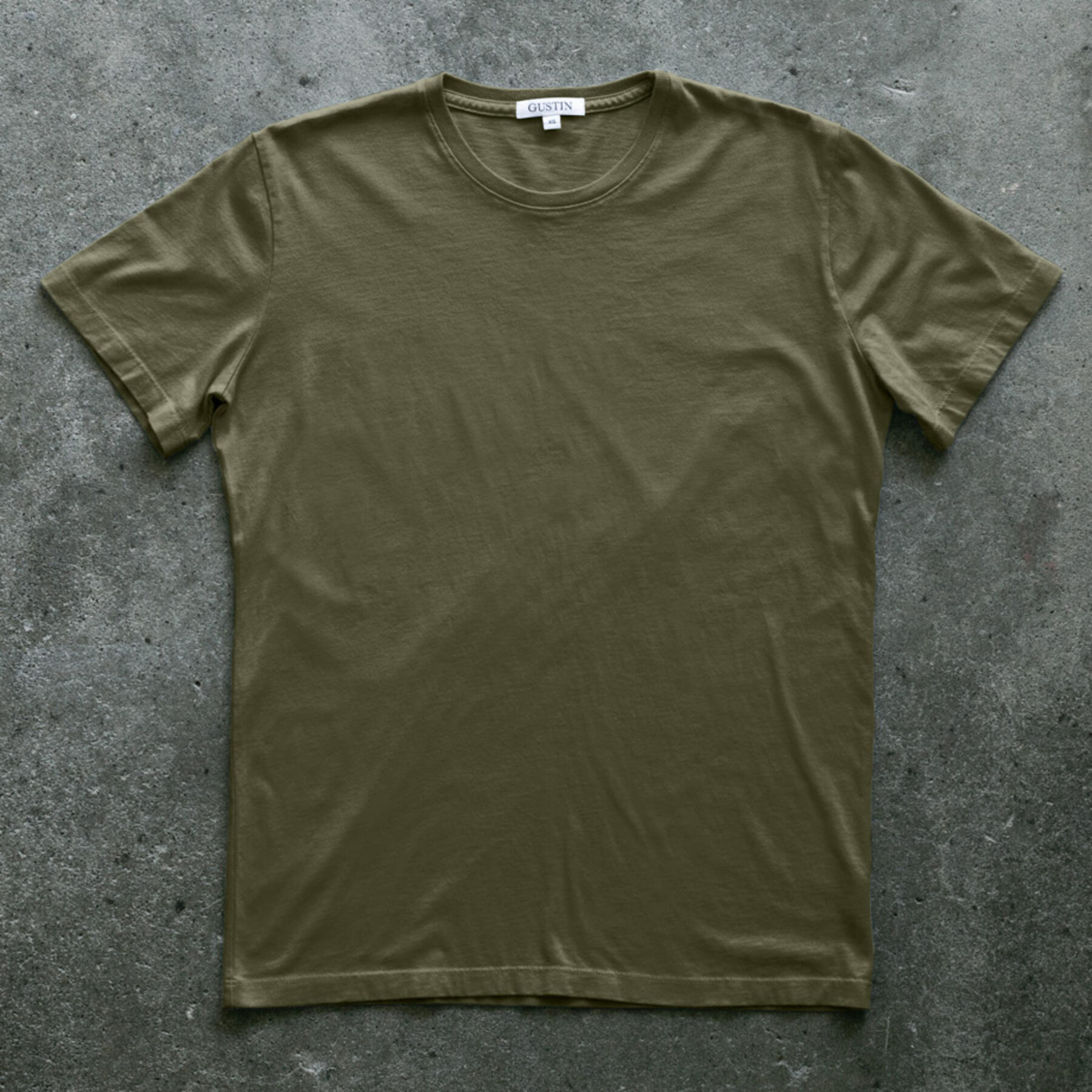 gustin pima cotton t-shirt 3 pack (azure, dark stone, moss)