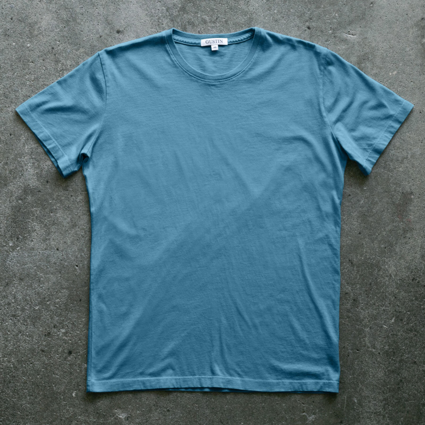 gustin pima cotton t-shirt 3 pack (azure, dark stone, moss)