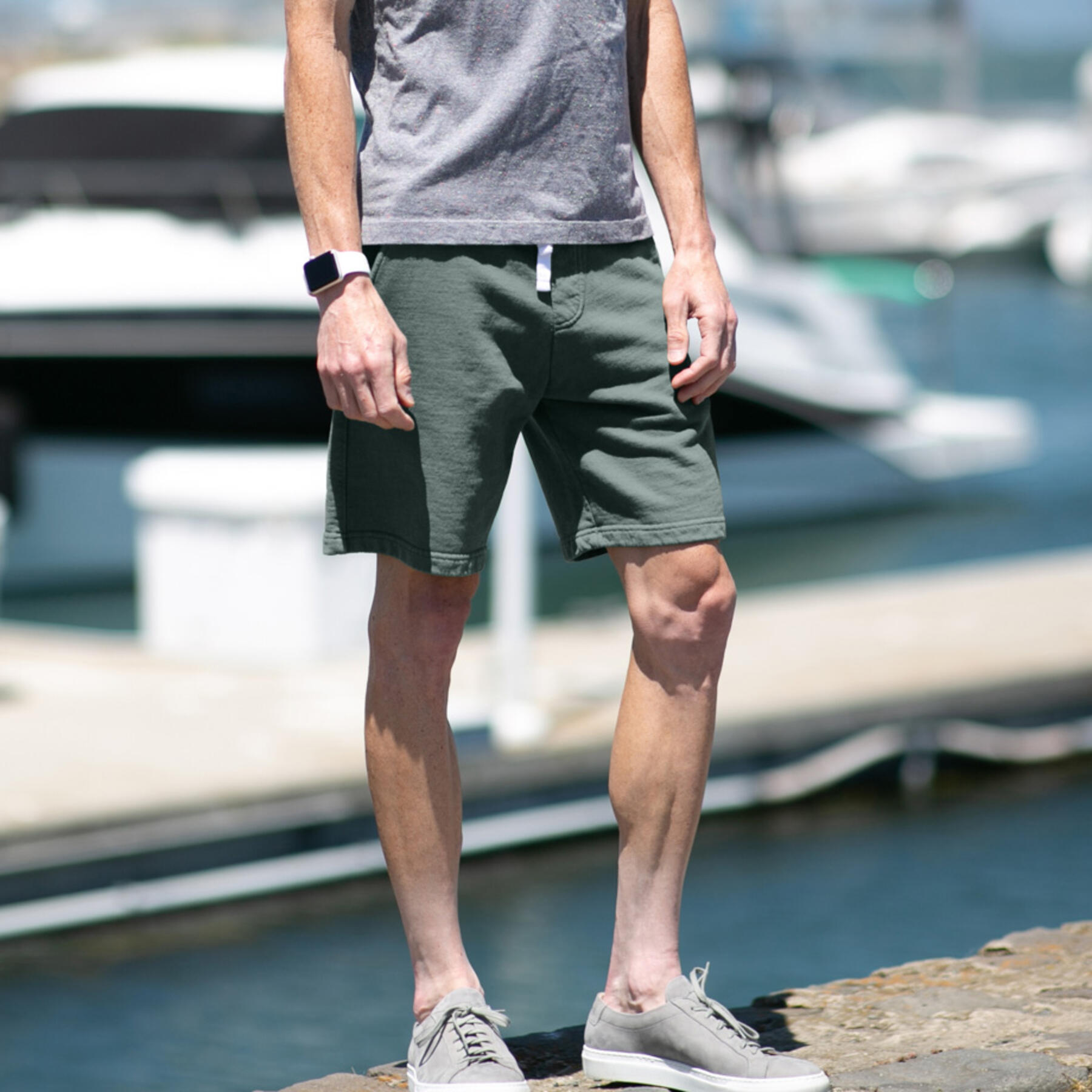 gustin sweatshorts 3 pack (burnt orange, green-grey, hunter)