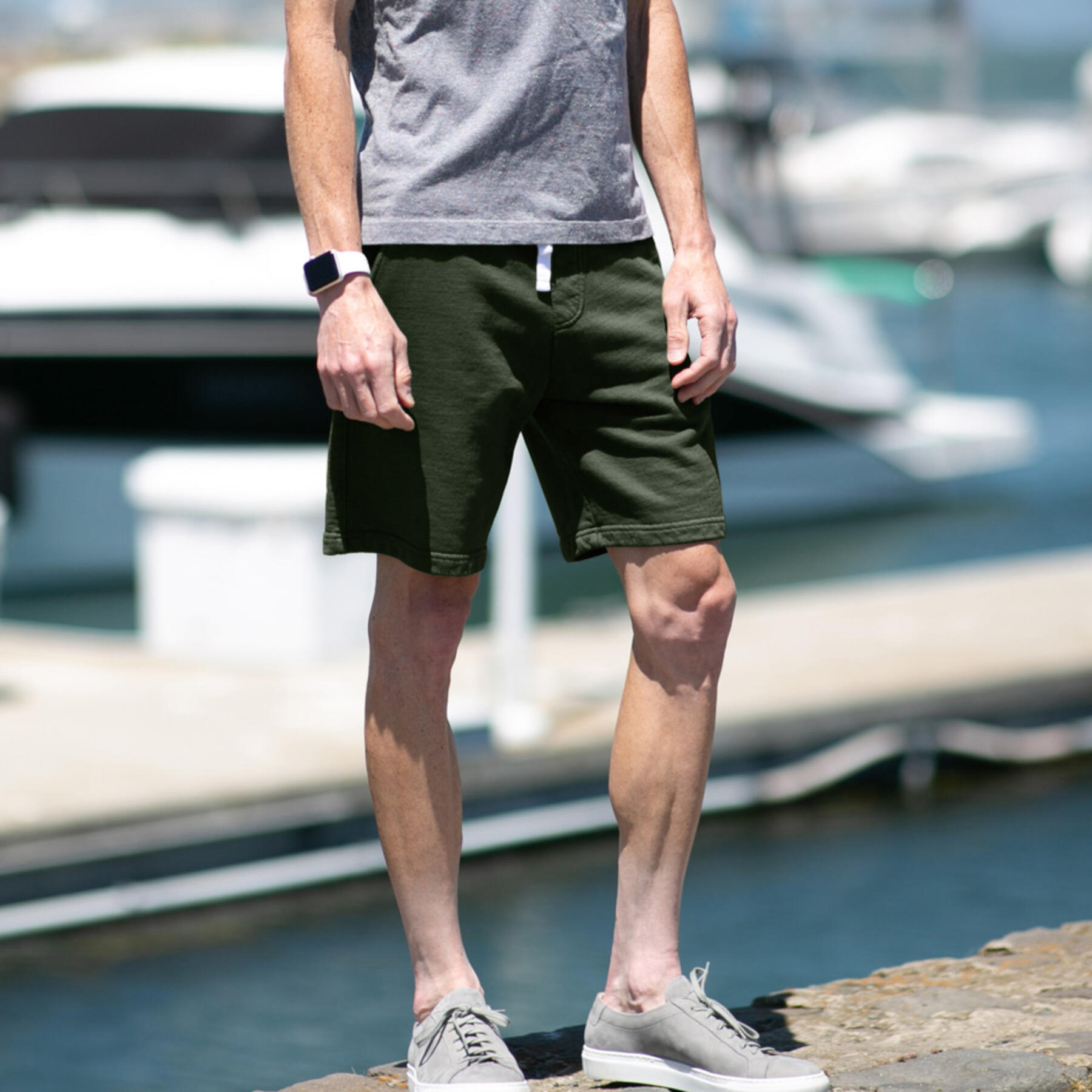 gustin sweatshorts 3 pack (burnt orange, green-grey, hunter)
