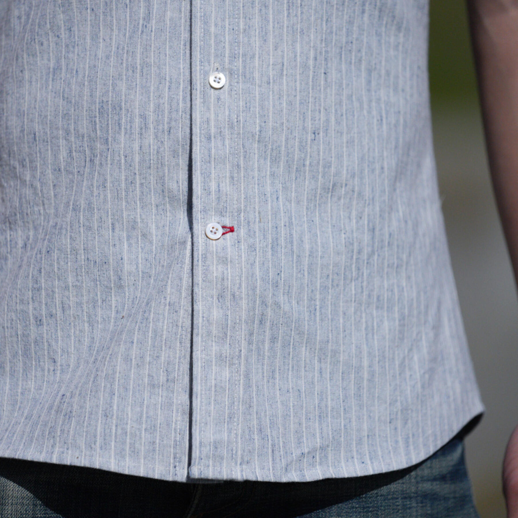 gustin #855 japan heather flax fade short sleeve shirt - blue