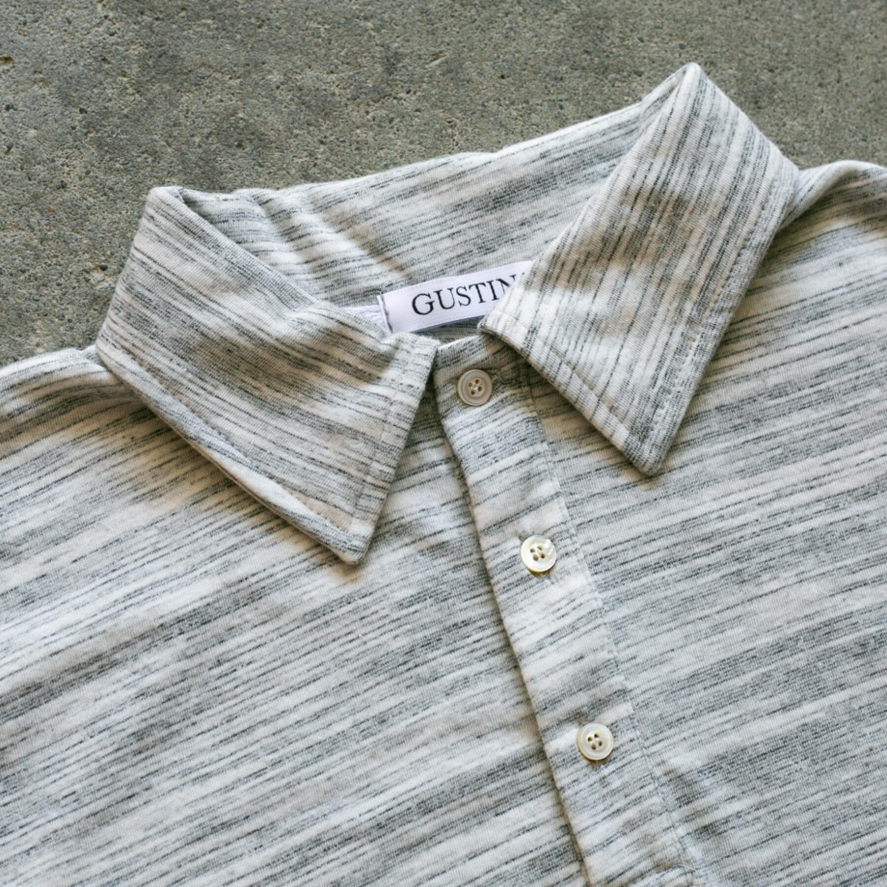 gustin mottle stripe polo