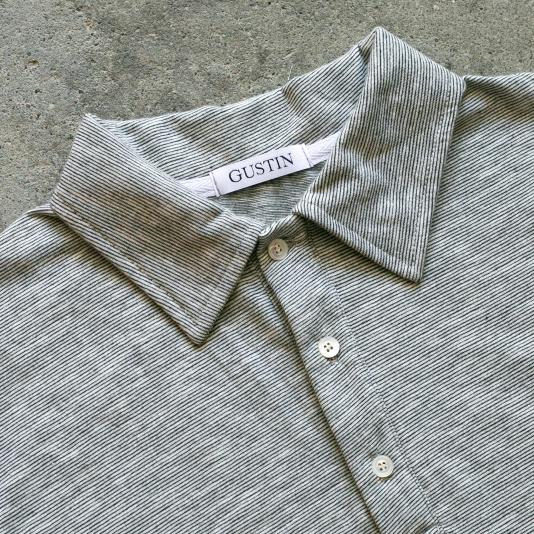 gustin thin stripe polo