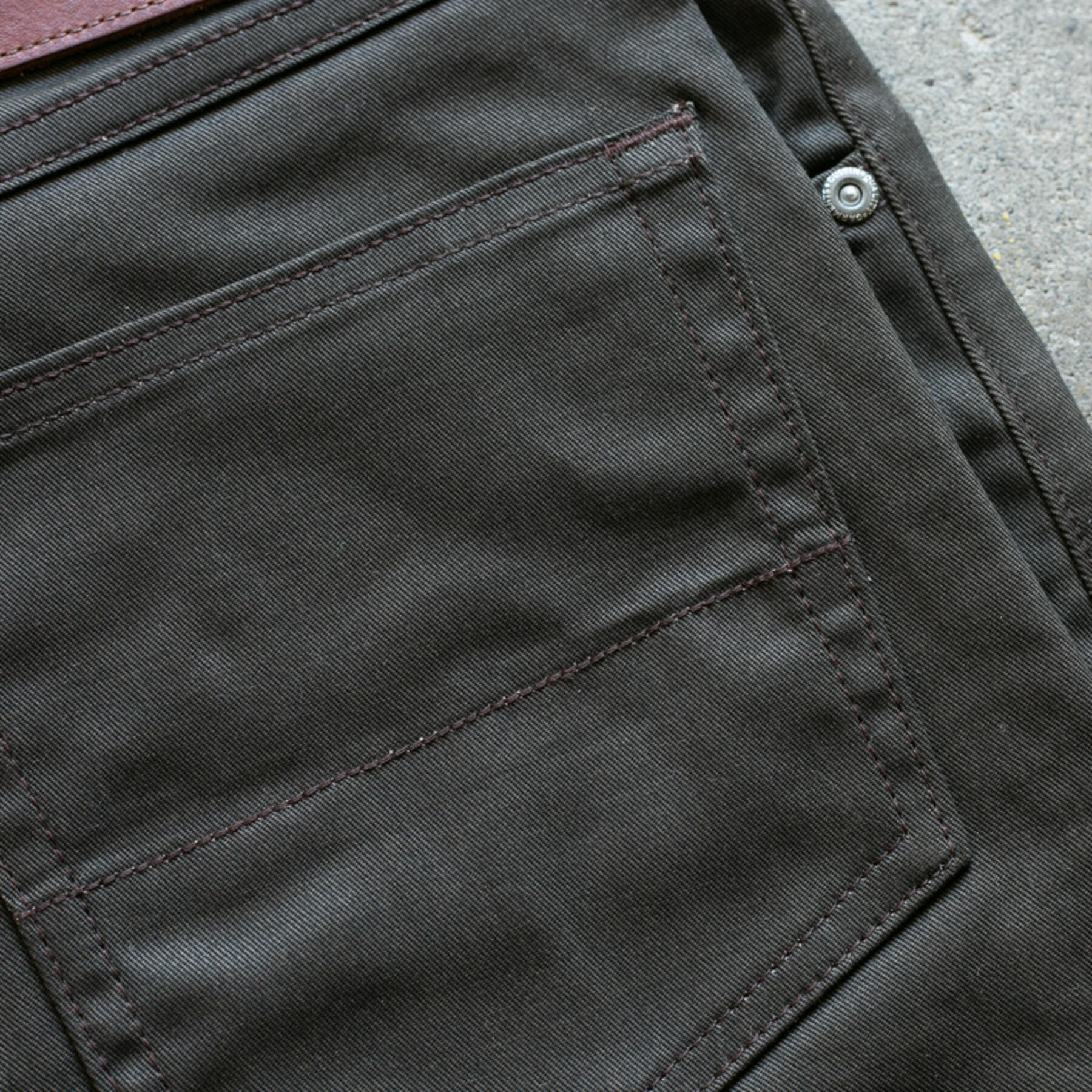 gustin #516 top dye selvedge - dark olive