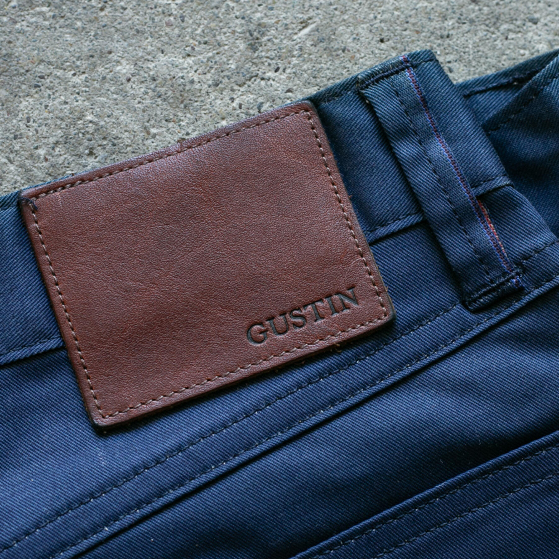 gustin #517 top dye selvedge - navy