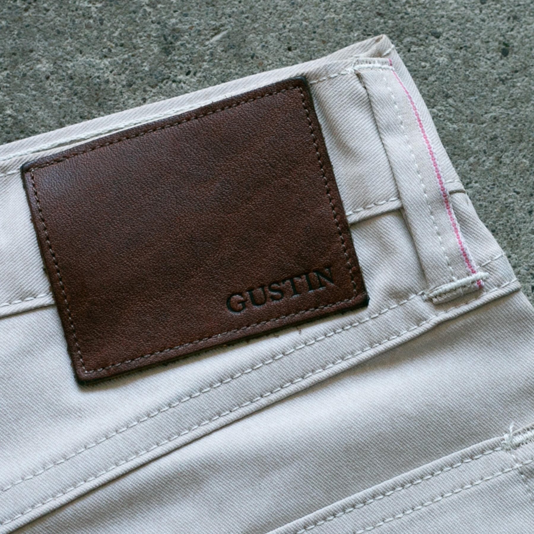 gustin #518 top dye selvedge - eggshell