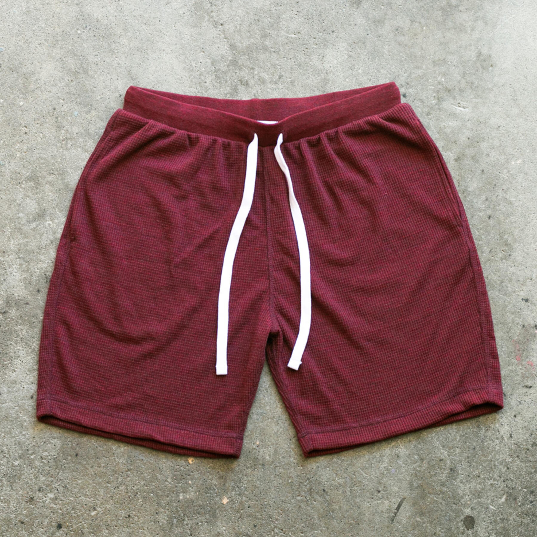 gustin waffle sweatshorts - red
