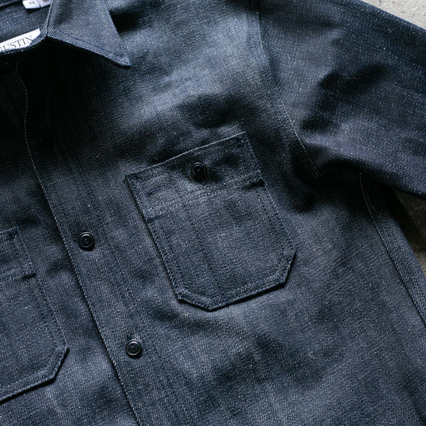 gustin #94 hemp indigo selvedge workshirt