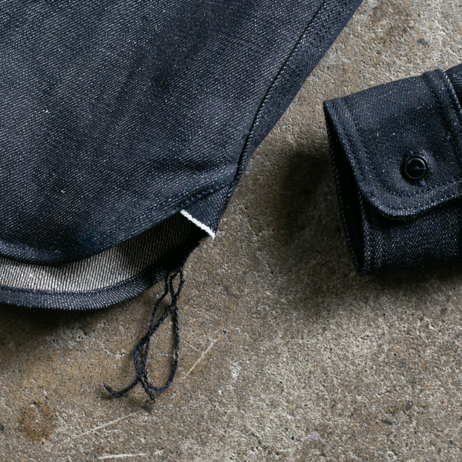 gustin #94 hemp indigo selvedge workshirt