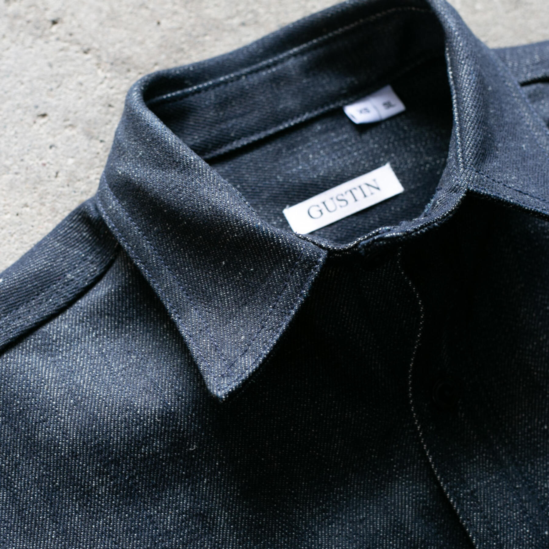 gustin #94 hemp indigo selvedge workshirt