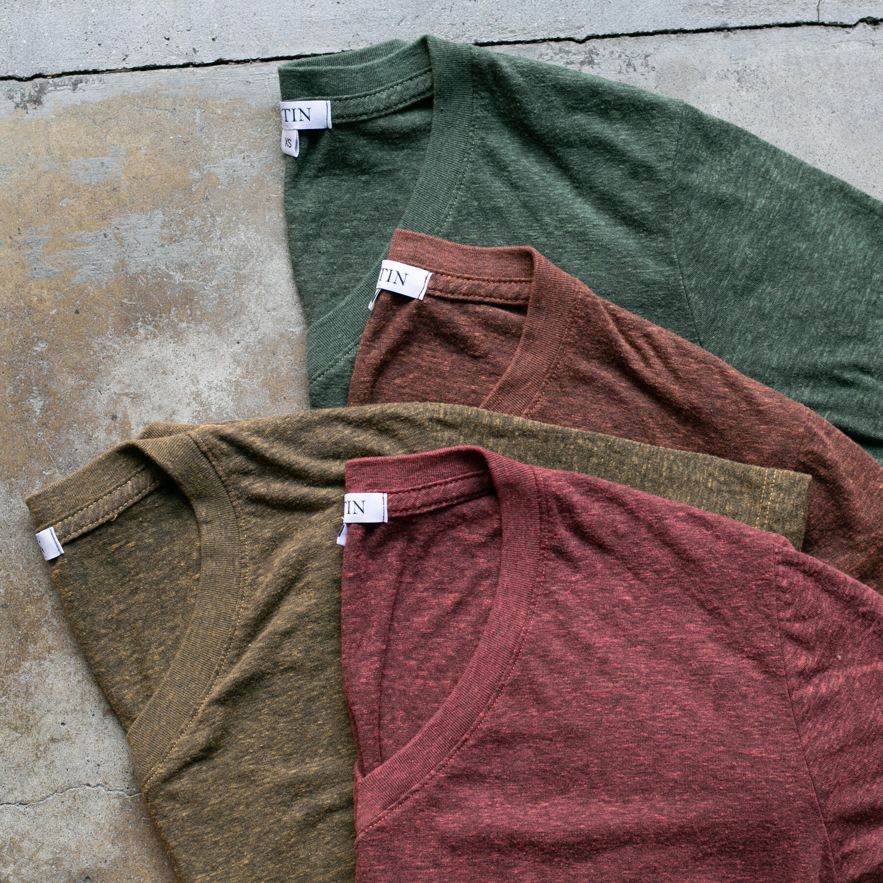 gustin usa heather v-neck t-shirt 4 pack