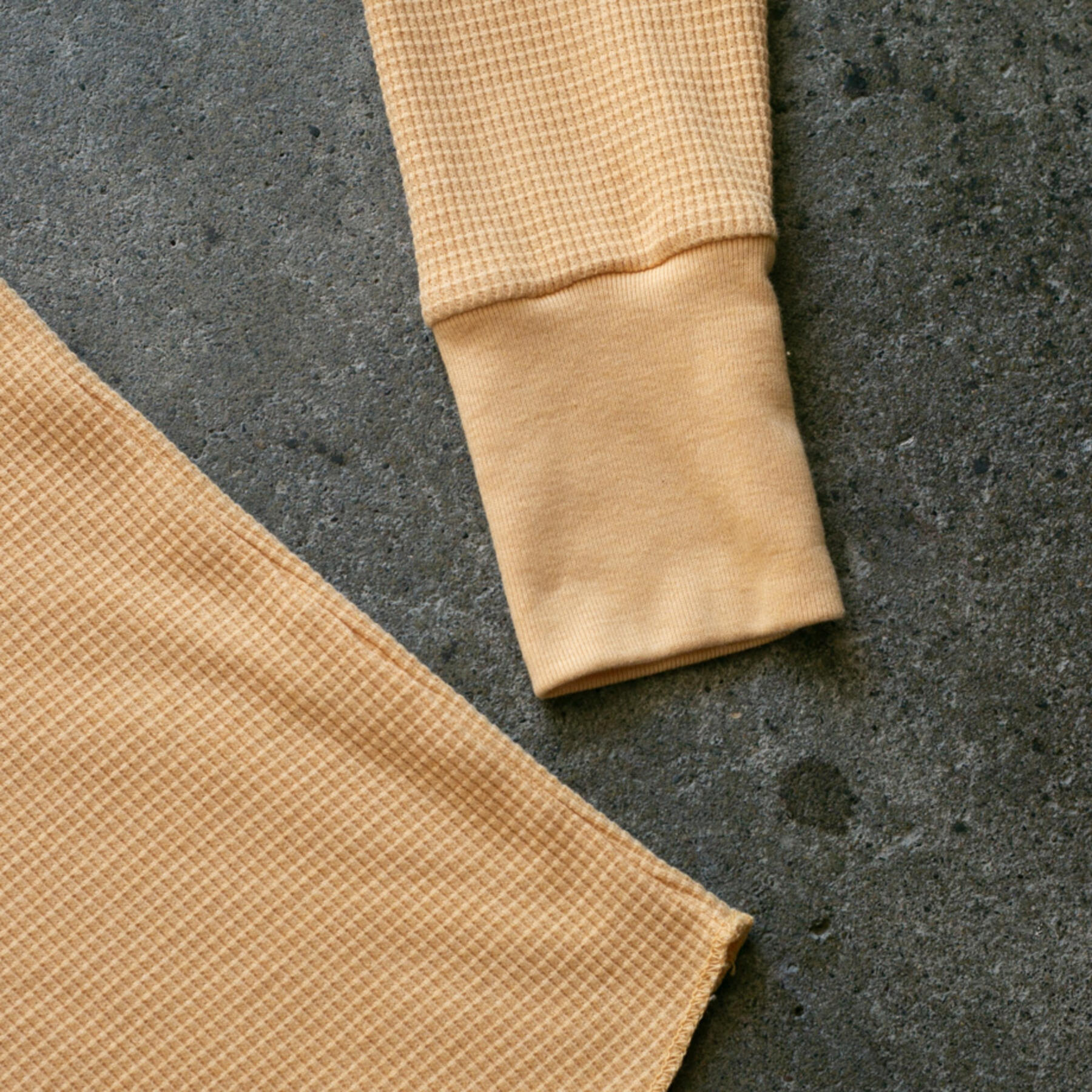 gustin waffle crewneck - pale yellow