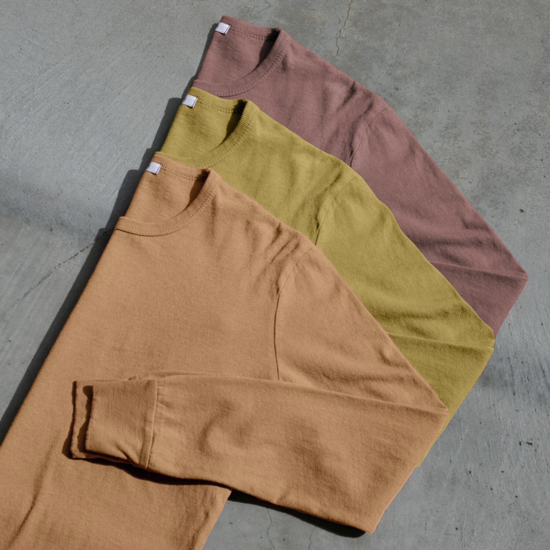 gustin long sleeve heavyweight t-shirt 3 pack rust collection