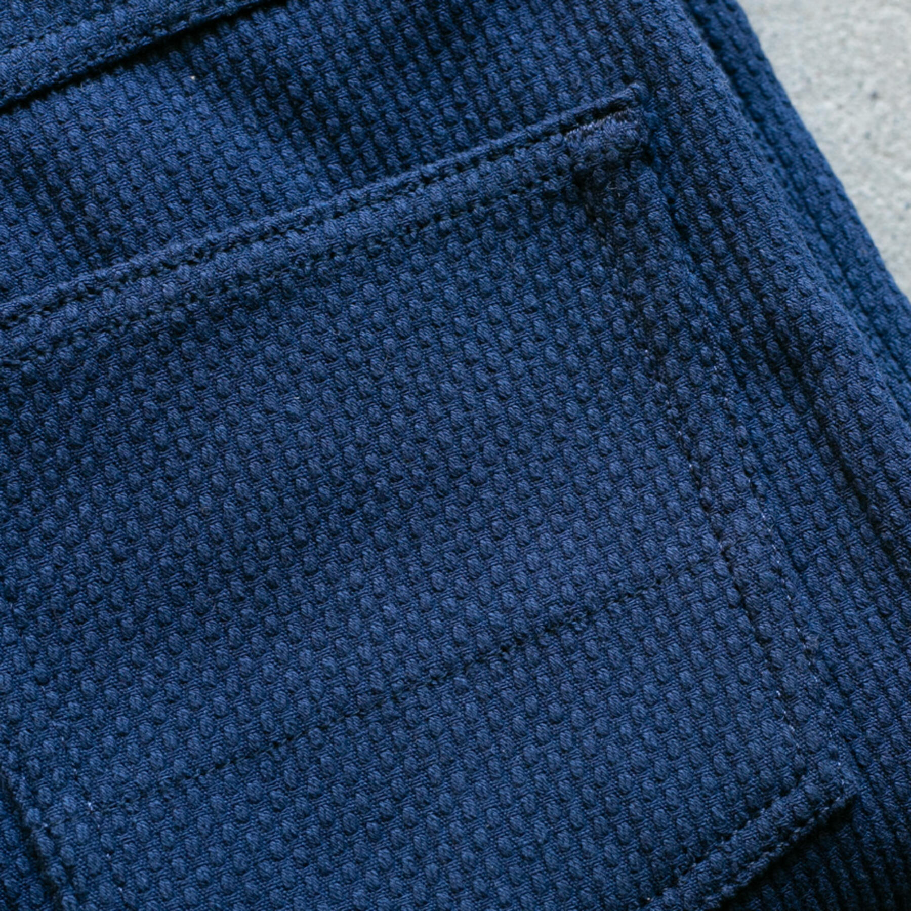 gustin #92 monster sashiko dobby 5 pocket - navy