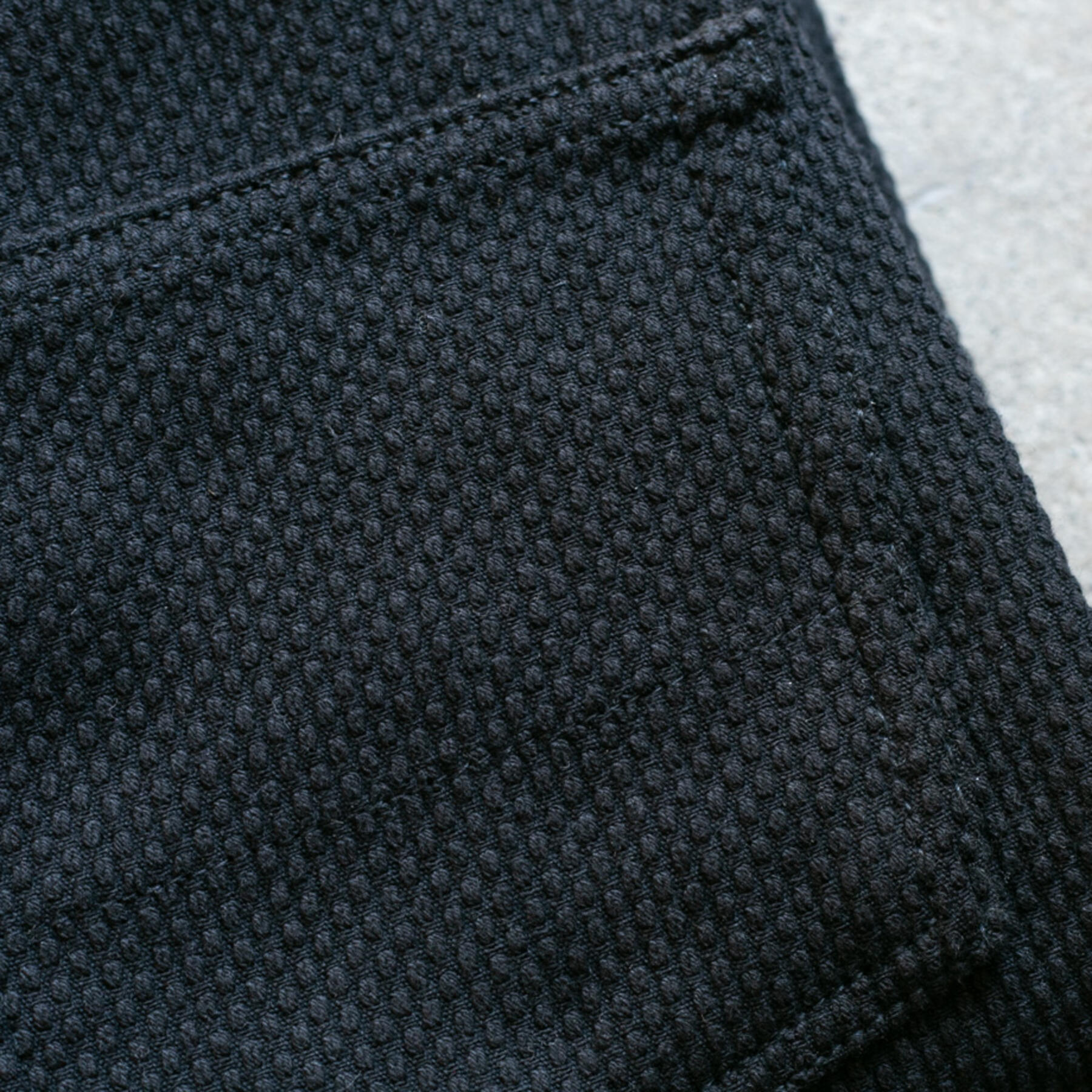 gustin #91 monster sashiko dobby 5 pocket - black