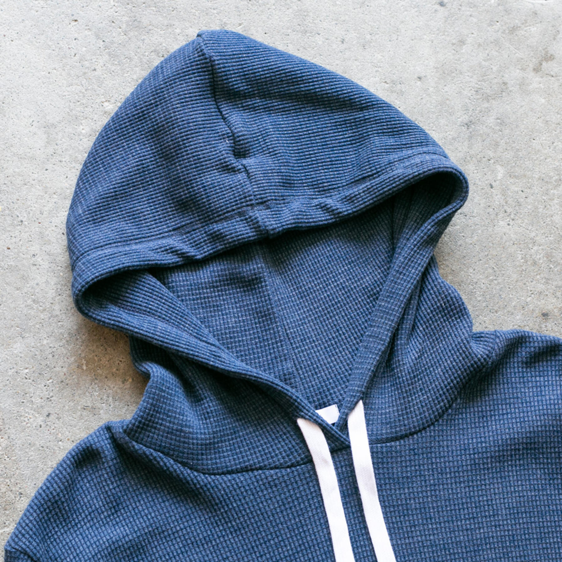 gustin waffle pullover - vintage blue