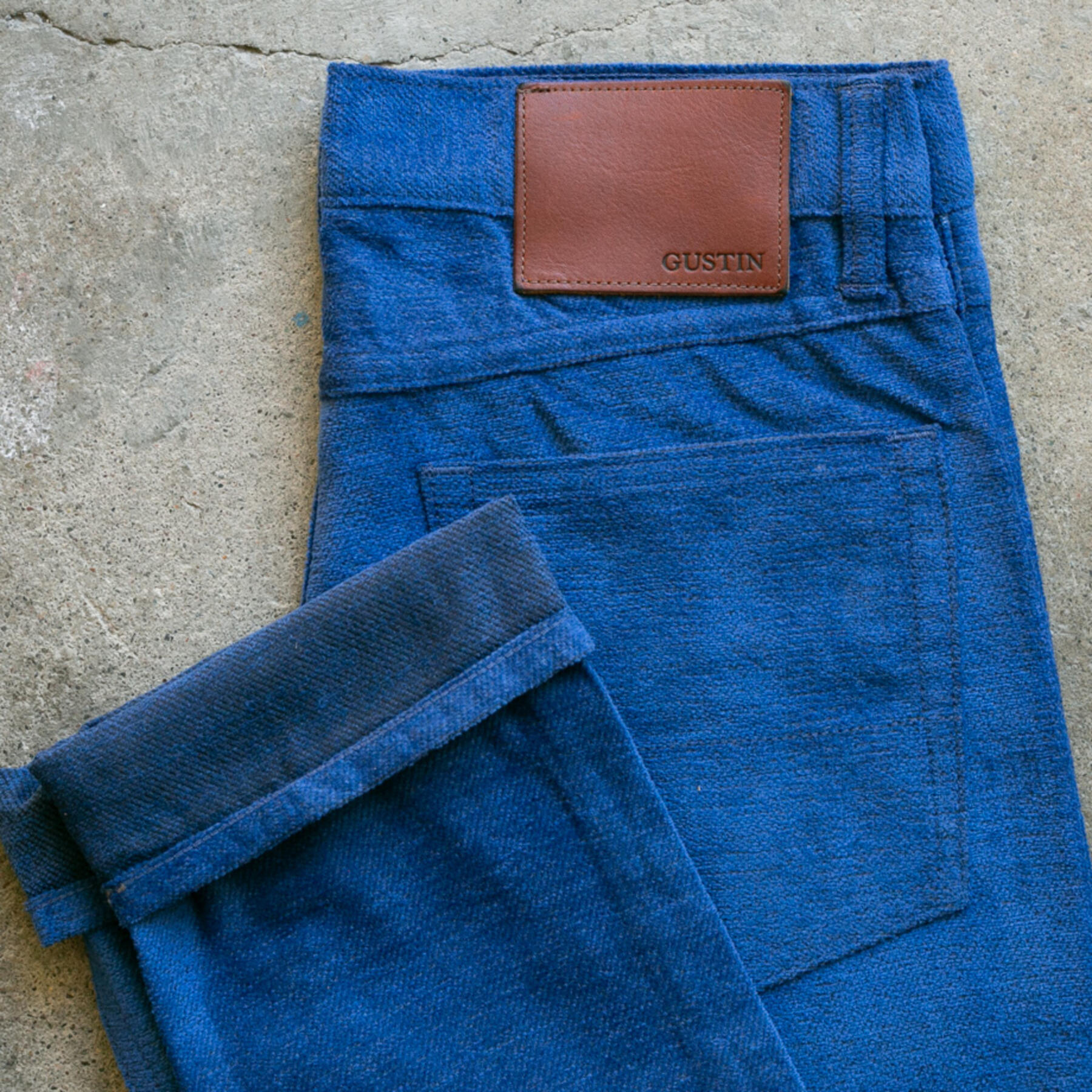 gustin #134 shaggy twill 5 pocket - cobaltxnavy