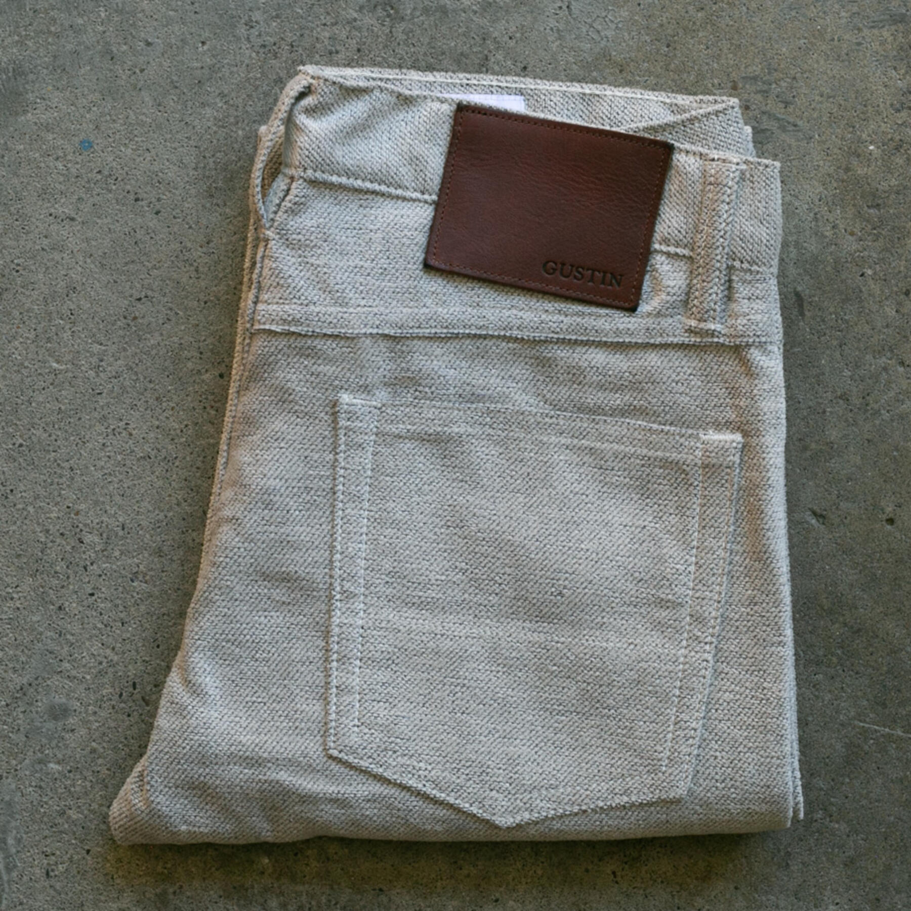 gustin #133 shaggy twill 5 pocket - concretexgrey
