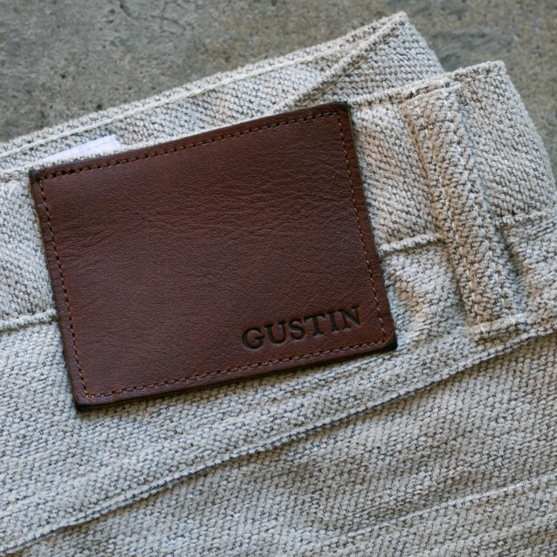 gustin #133 shaggy twill 5 pocket - concretexgrey