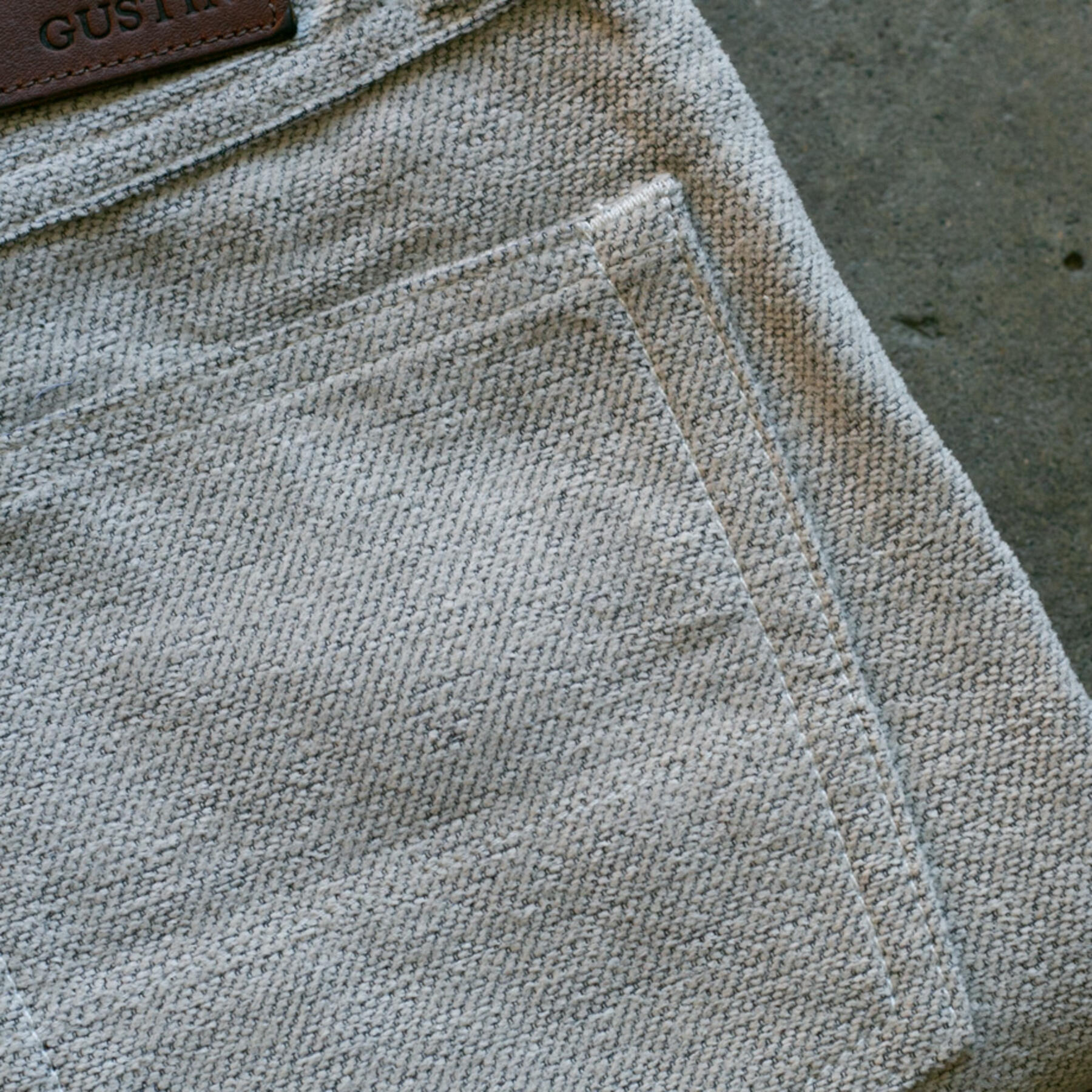 gustin #133 shaggy twill 5 pocket - concretexgrey