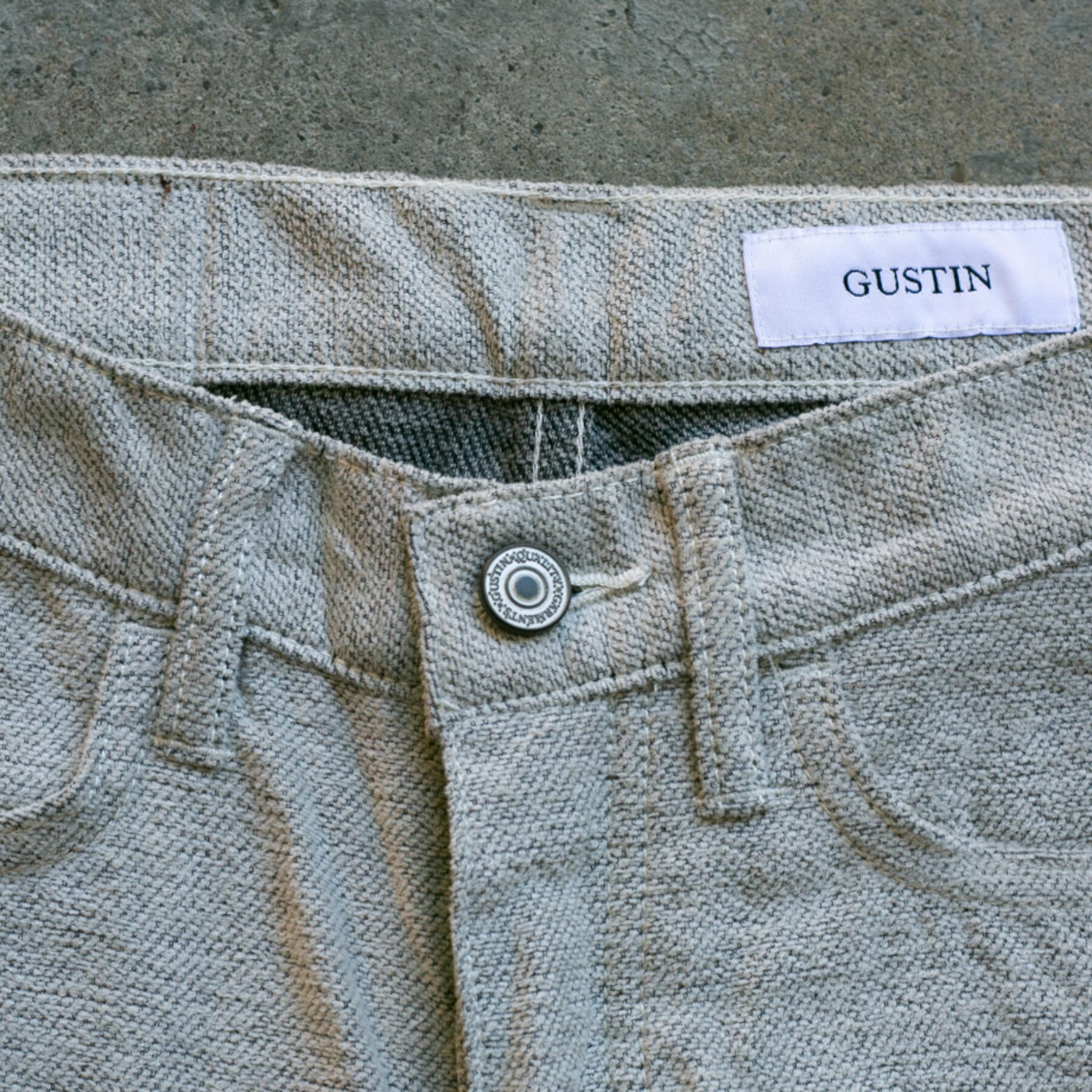 gustin #133 shaggy twill 5 pocket - concretexgrey