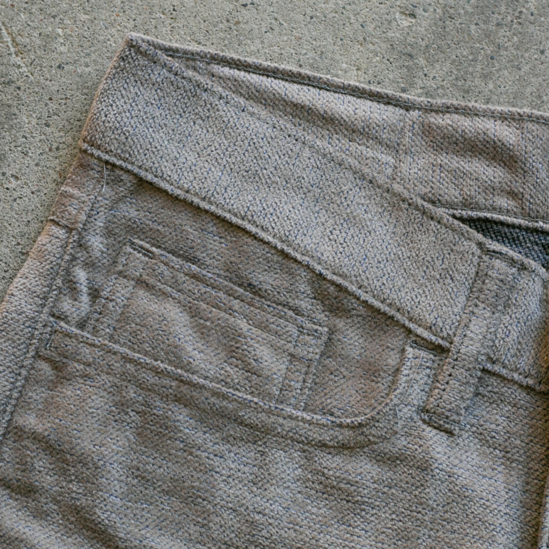 gustin #132 shaggy twill 5 pocket - taupexgrey