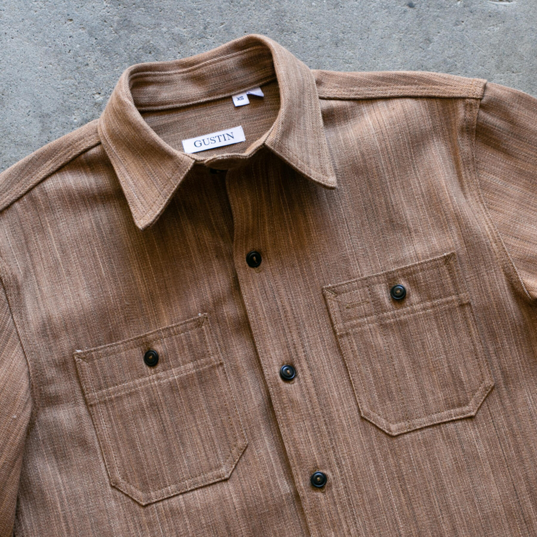 gustin #95 organic persimmon dye workshirt