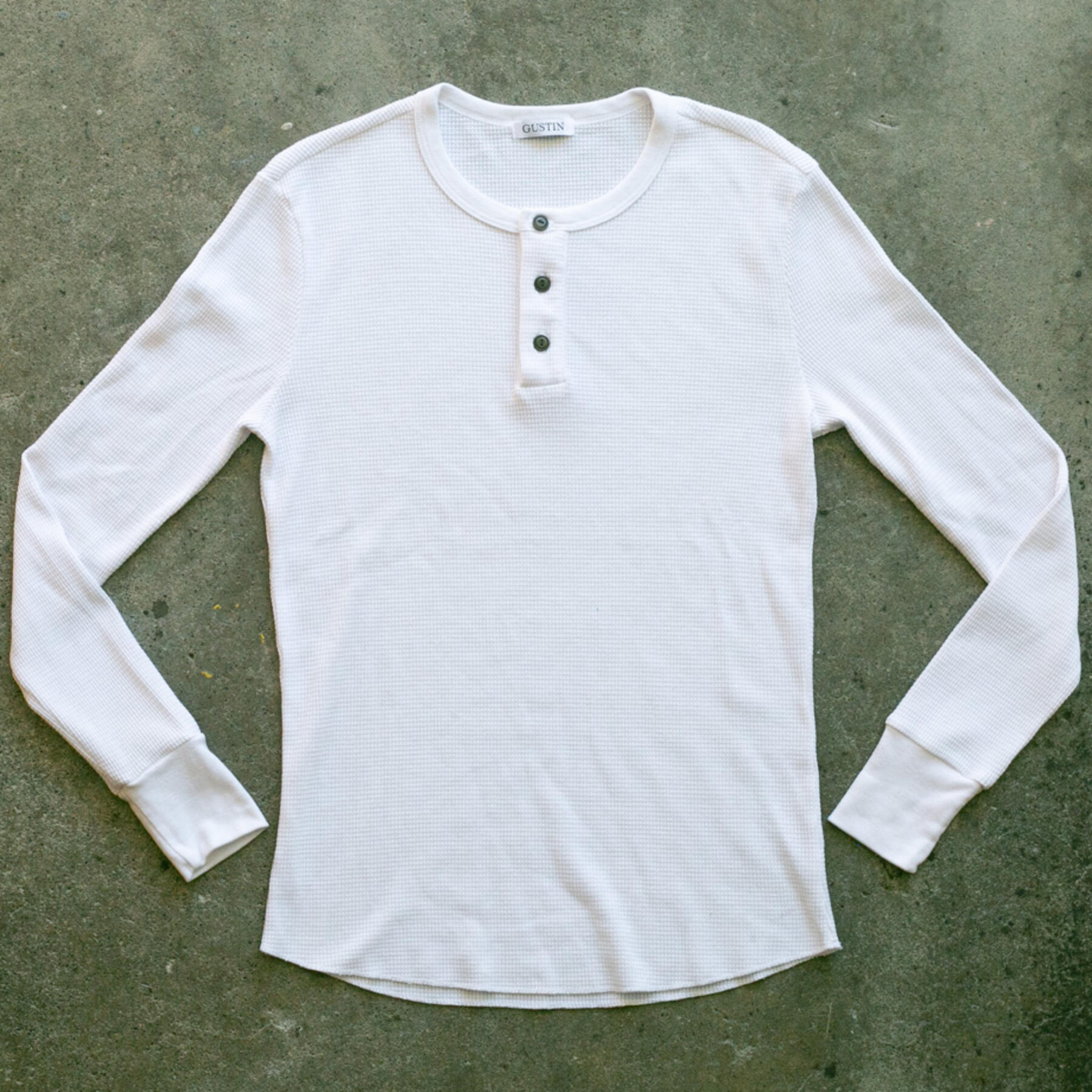 gustin waffle henley 3 pack (saffron, black, white)