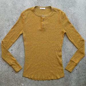 gustin waffle henley - saffron