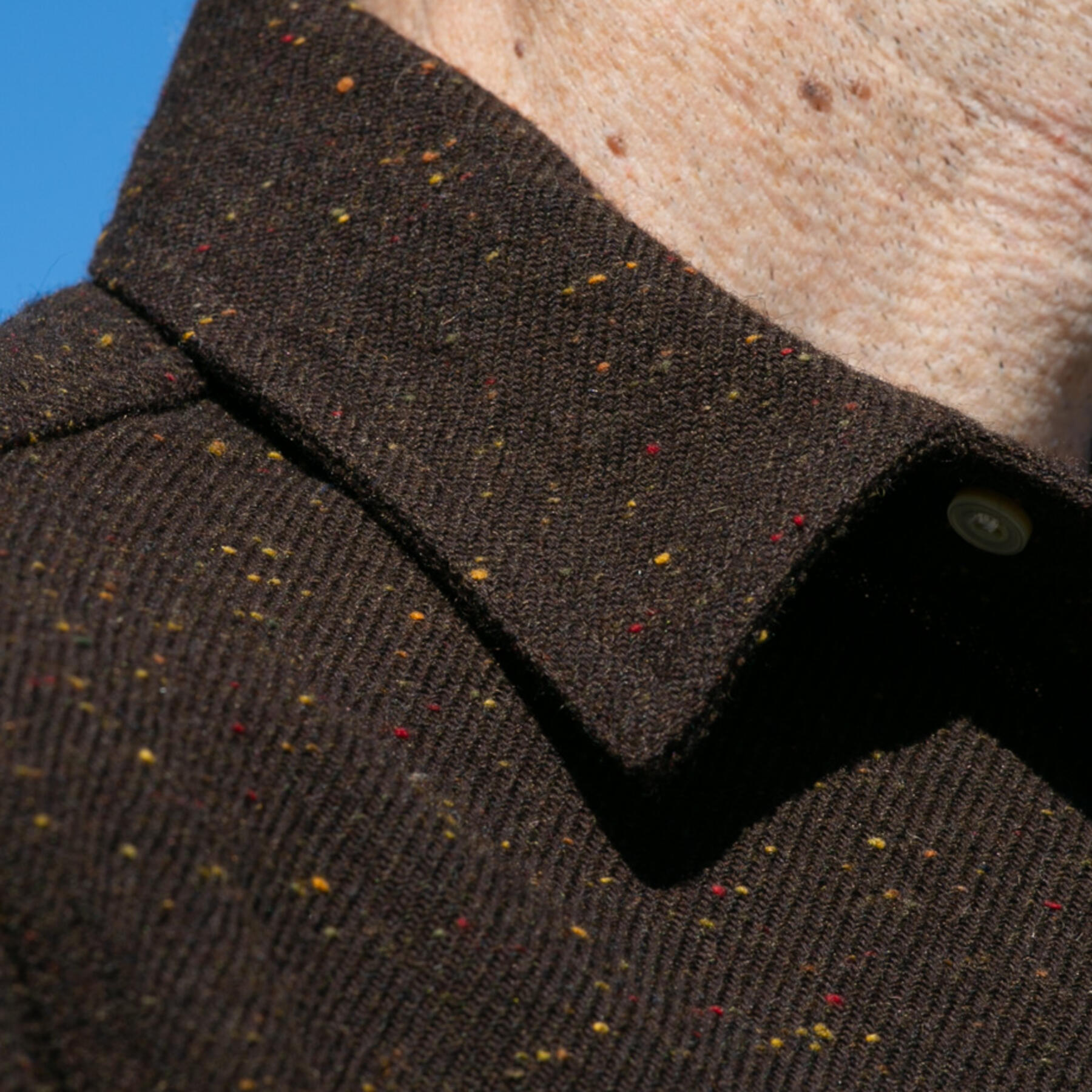 gustin #865 japan wool nep big twill - coffee
