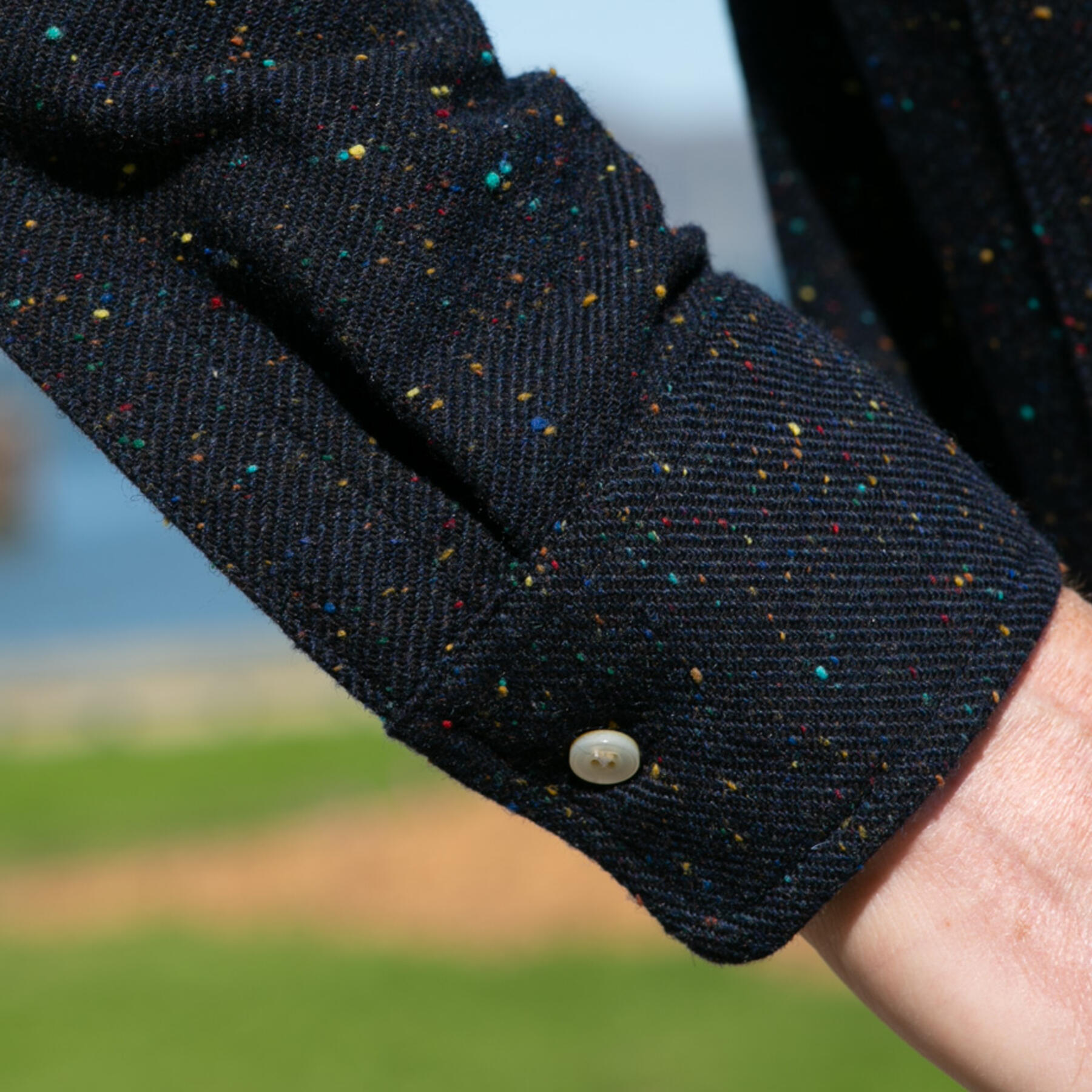 gustin #864 japan wool nep big twill - midnight