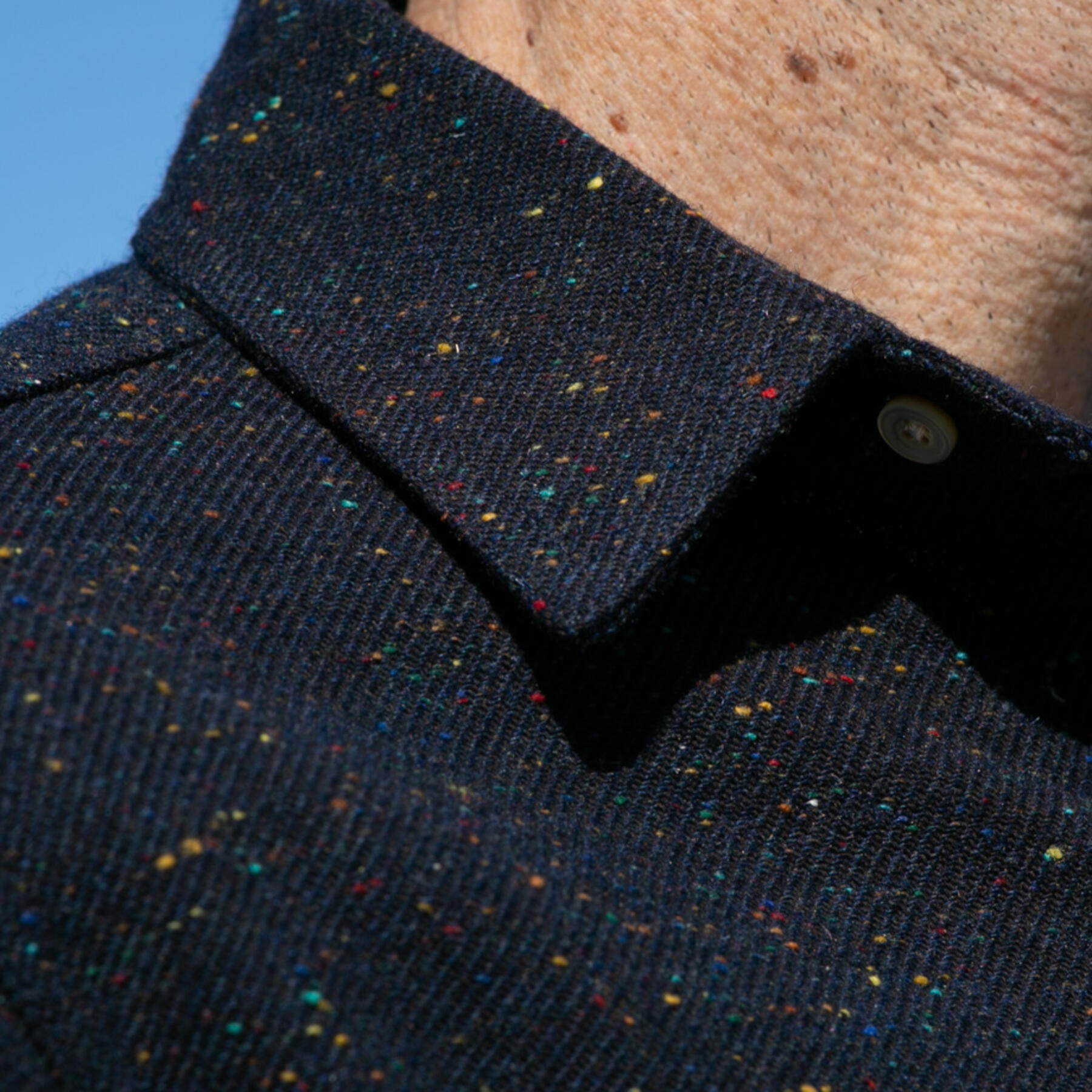 gustin #864 japan wool nep big twill - midnight