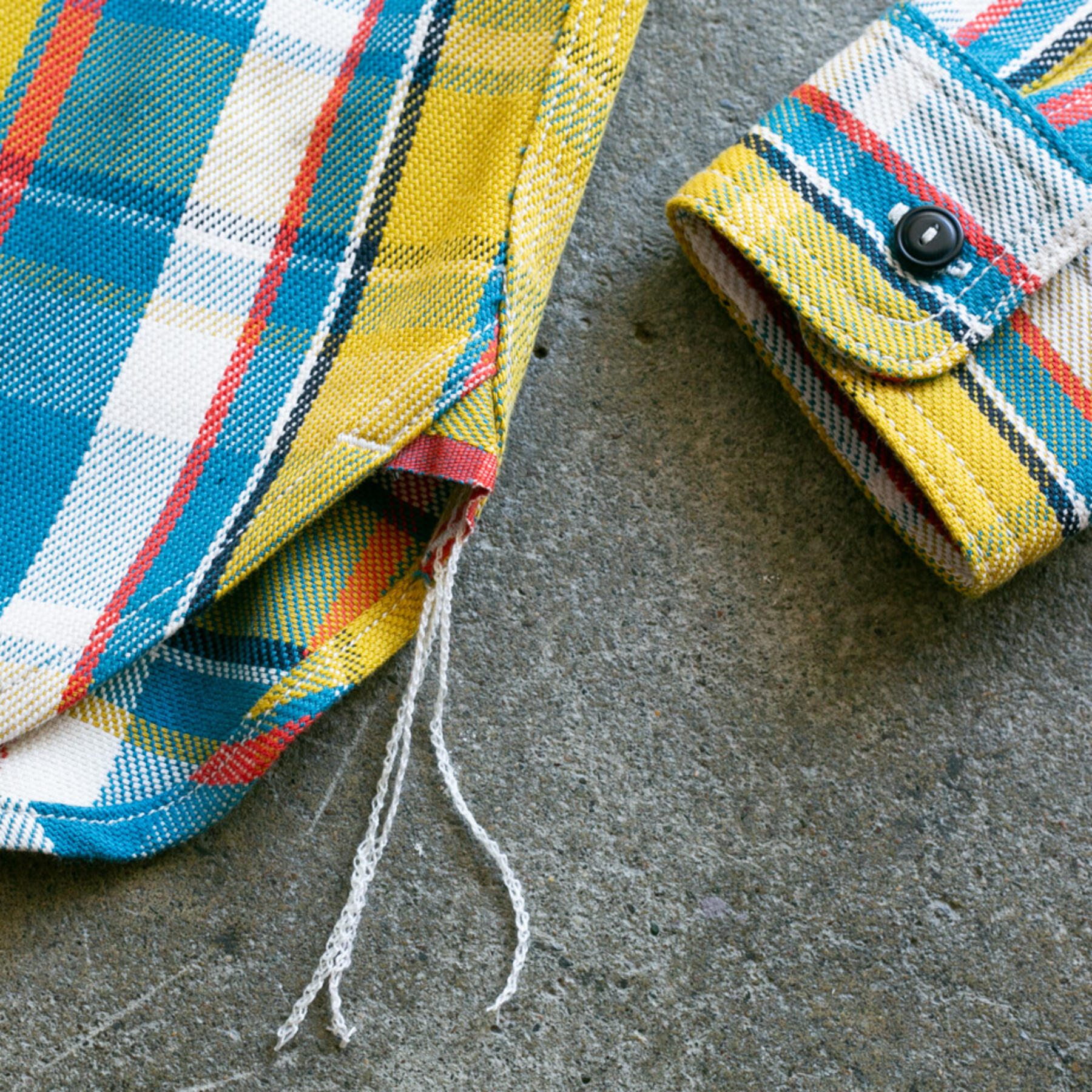 gustin #96 monster selvedge plaid workshirt - sky