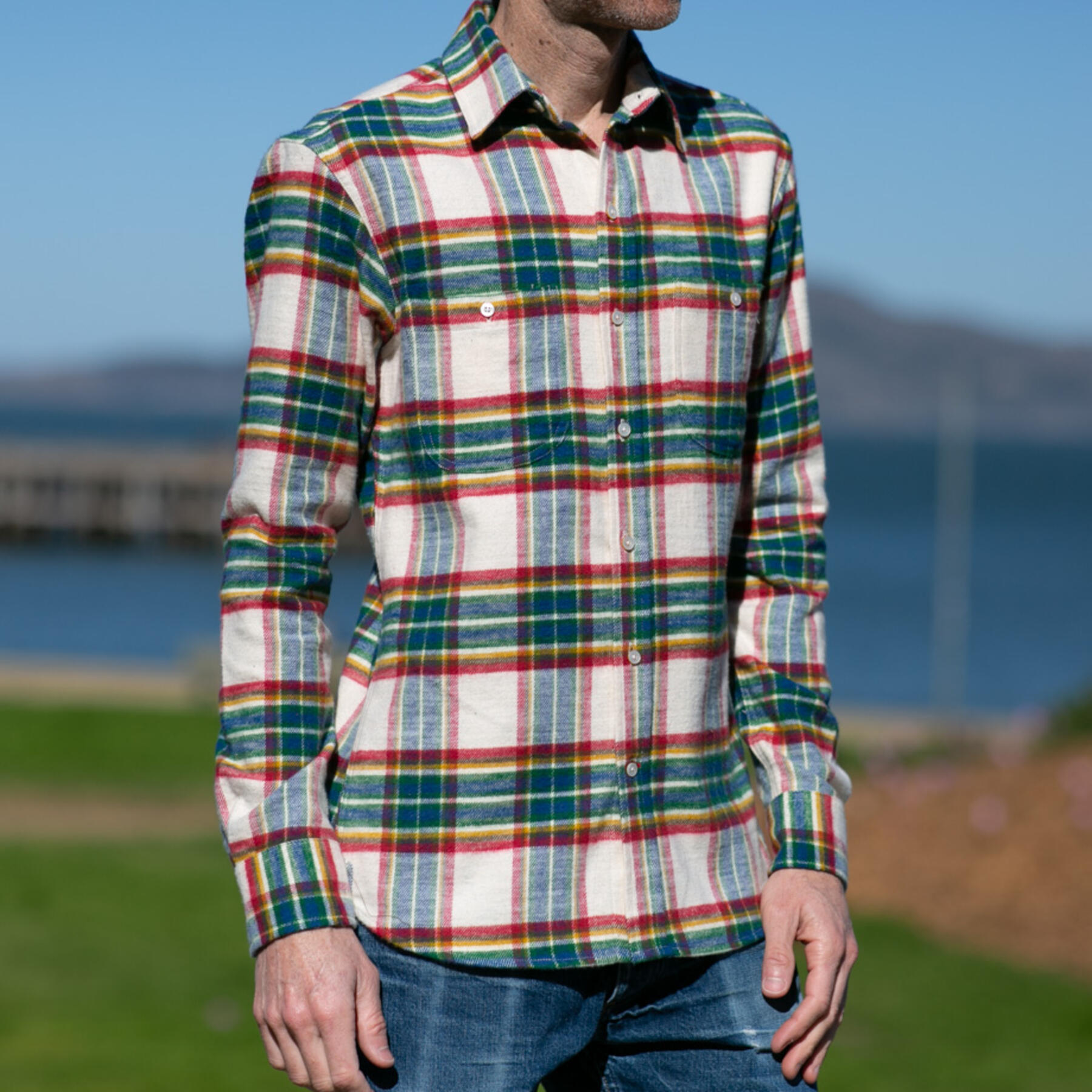 gustin #868 electric felt flannel - cream