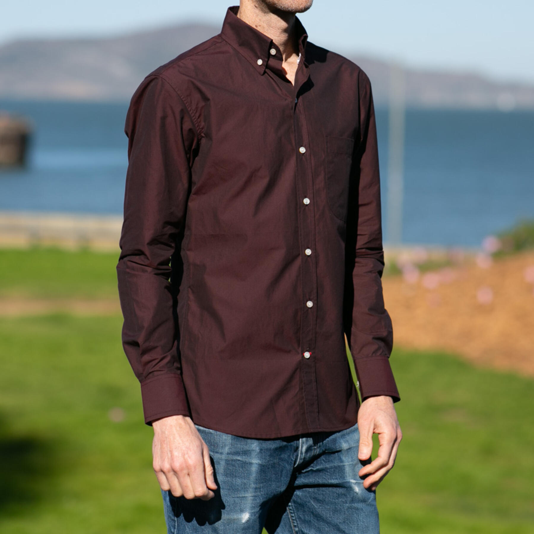 gustin #871 egyptian giza cotton - burgundy