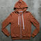 gustin waffle zip hoodie - burnt orange