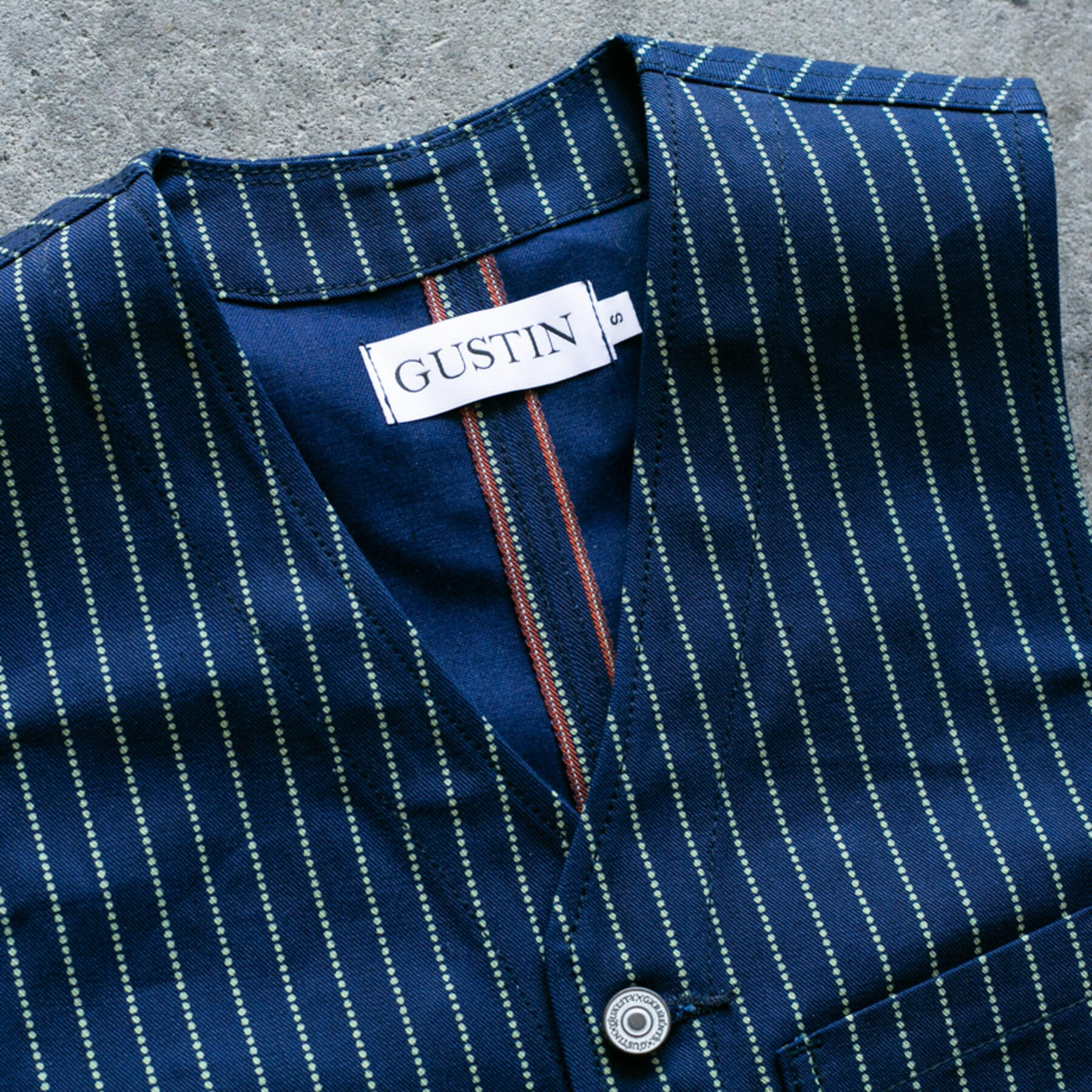 gustin #1 selvedge wabash vest